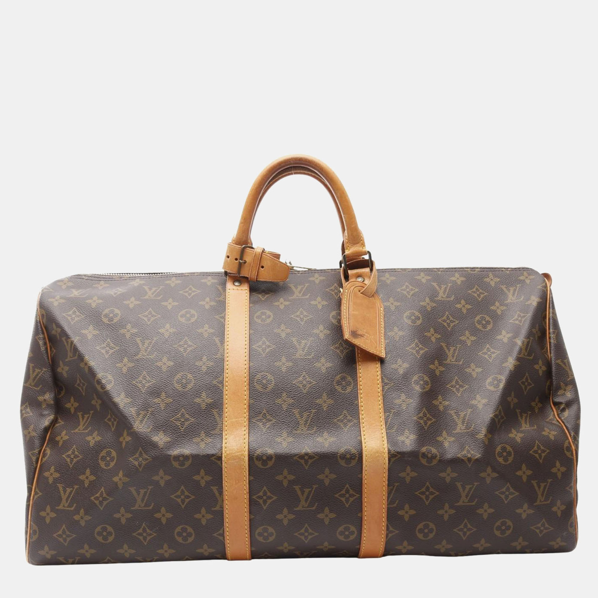 

Louis Vuitton Keepall 55 Hand Bag Monogram Canvas Brown