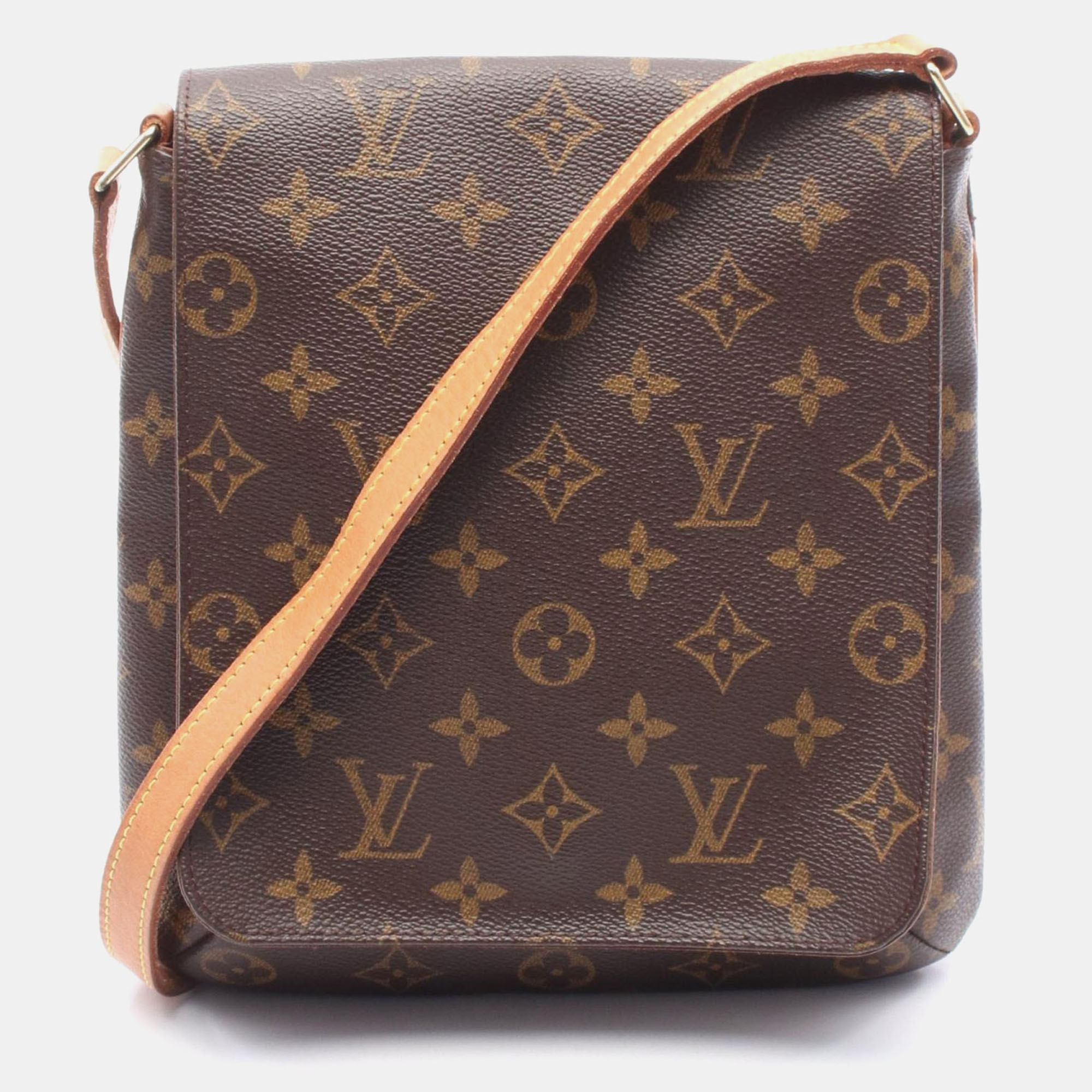 Pre-owned Louis Vuitton Musette Salsa Short Strap Shoulder Bag Monogram In Brown