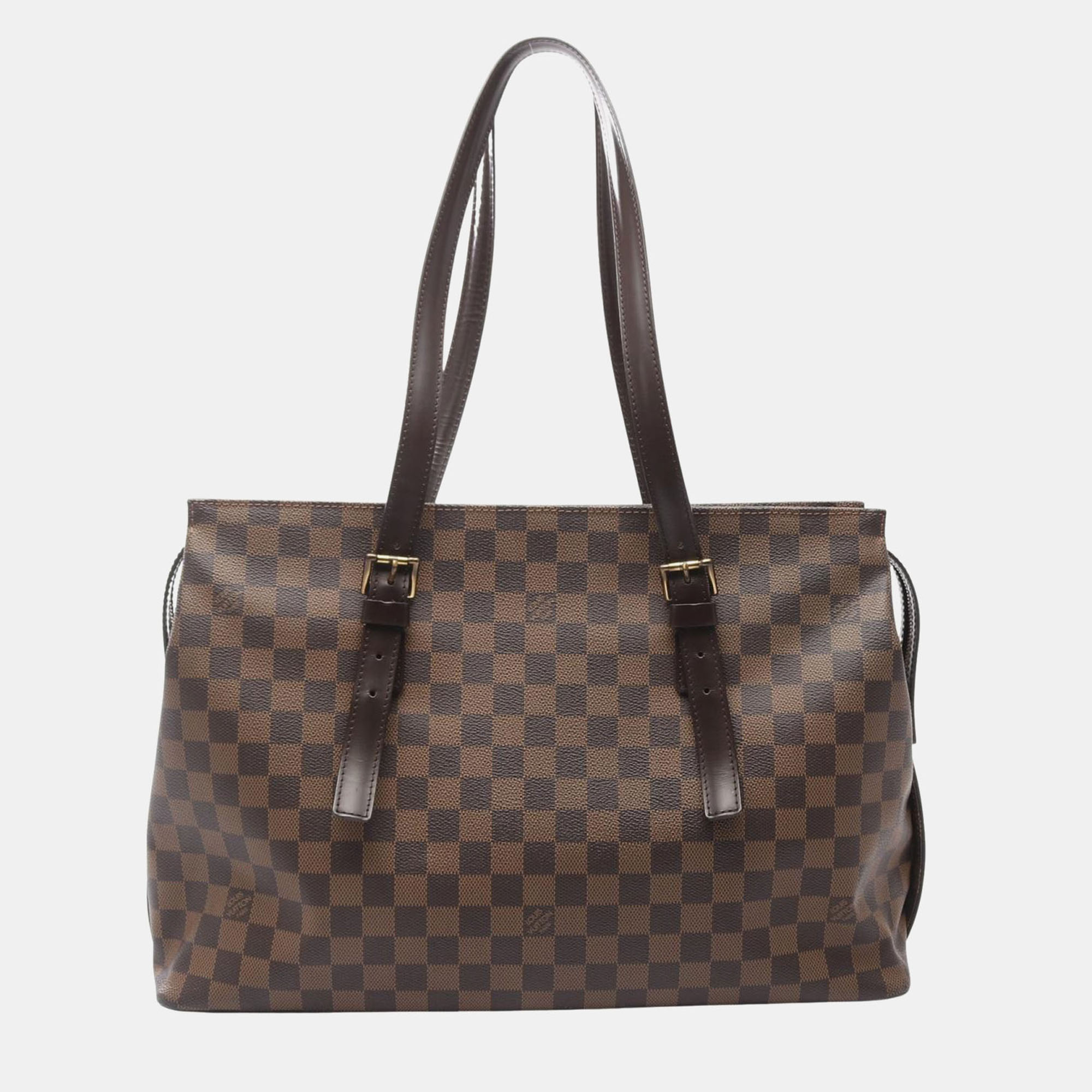 

Louis Vuitton Chelsea Damier Ebene Canvas Shoulder Tote Bag, Brown