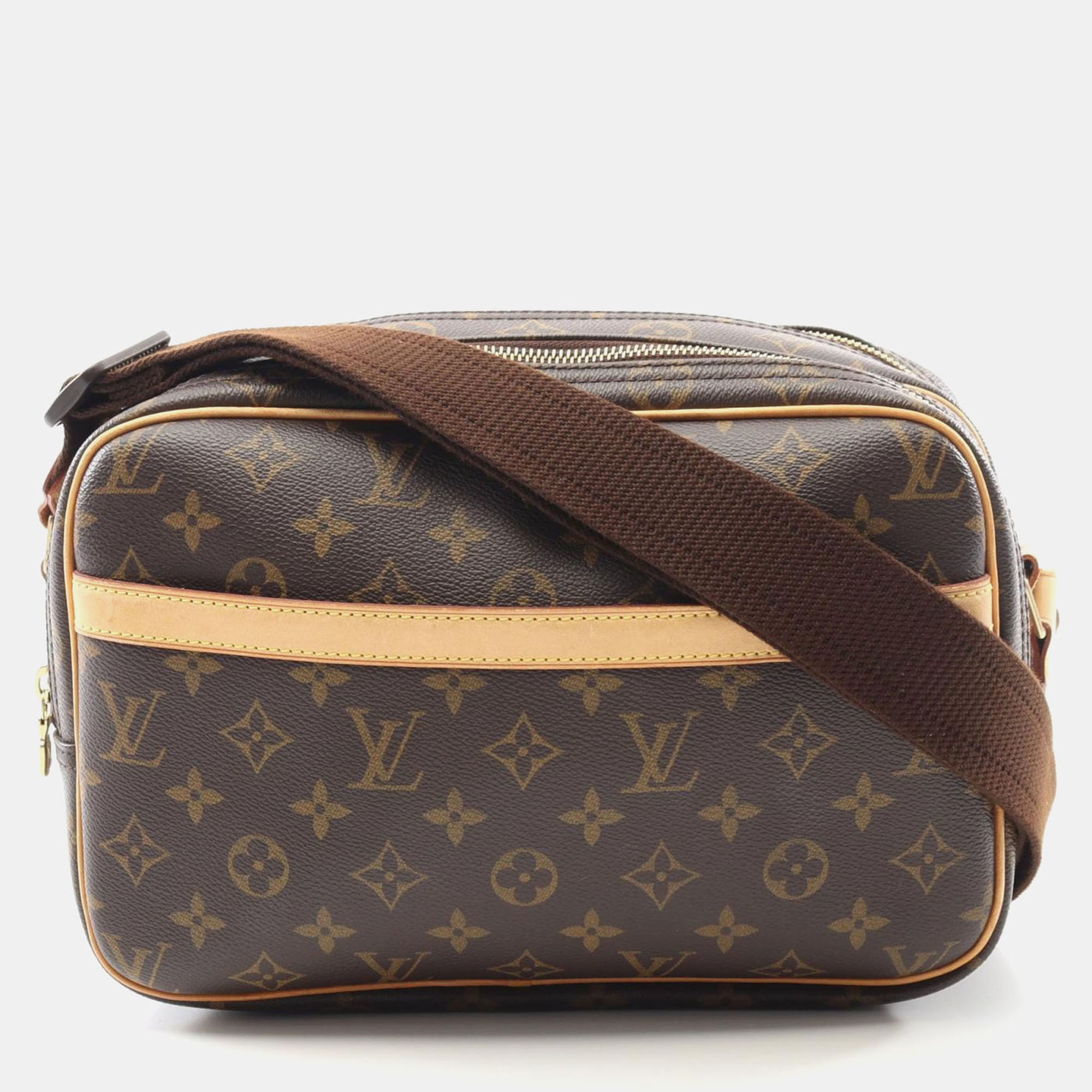 

Louis Vuitton Reporter PM Monogram Canvas Crossbody Bag, Brown