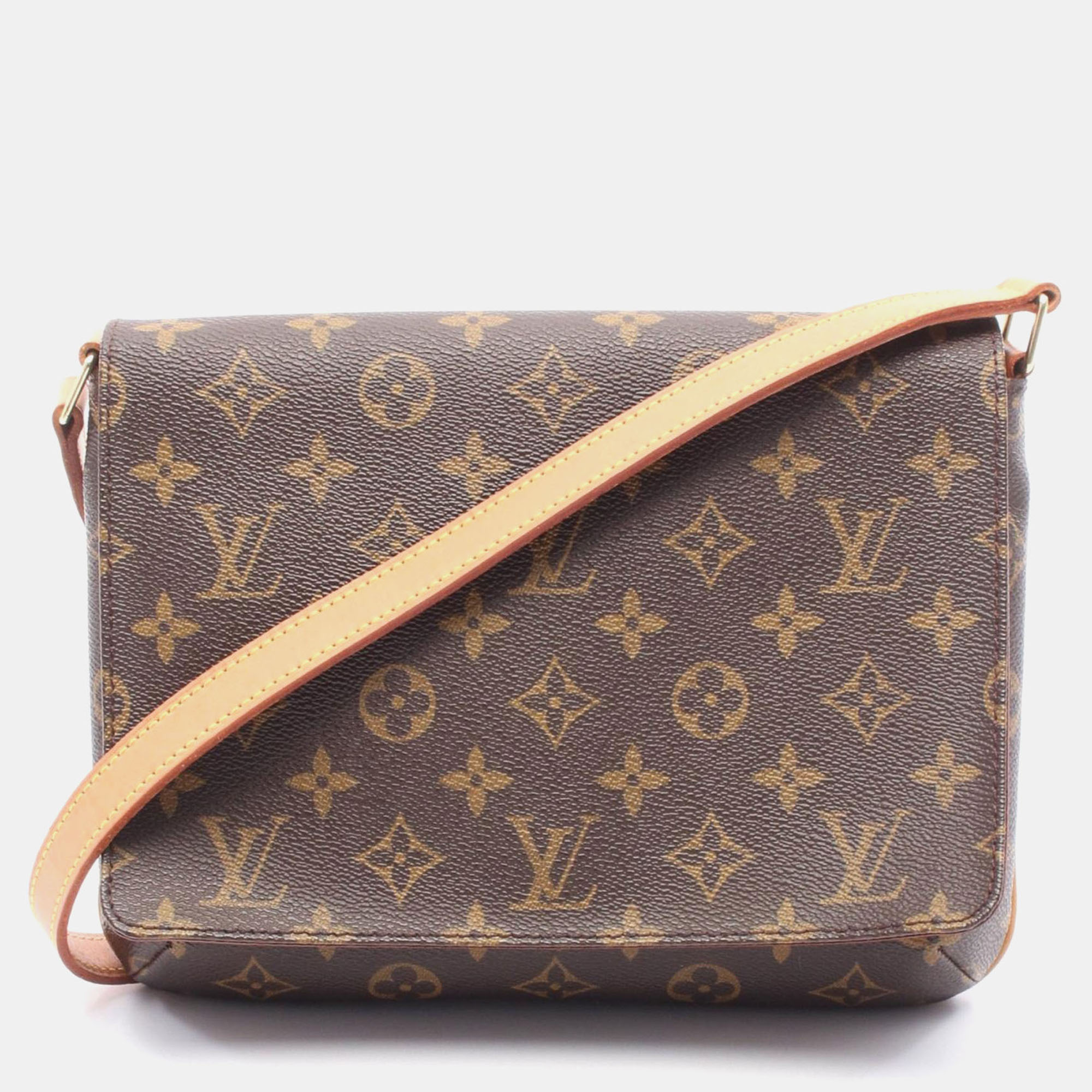 Pre-owned Louis Vuitton Muse Tango Short Strap Shoulder Bag Monogram Canvas In Brown