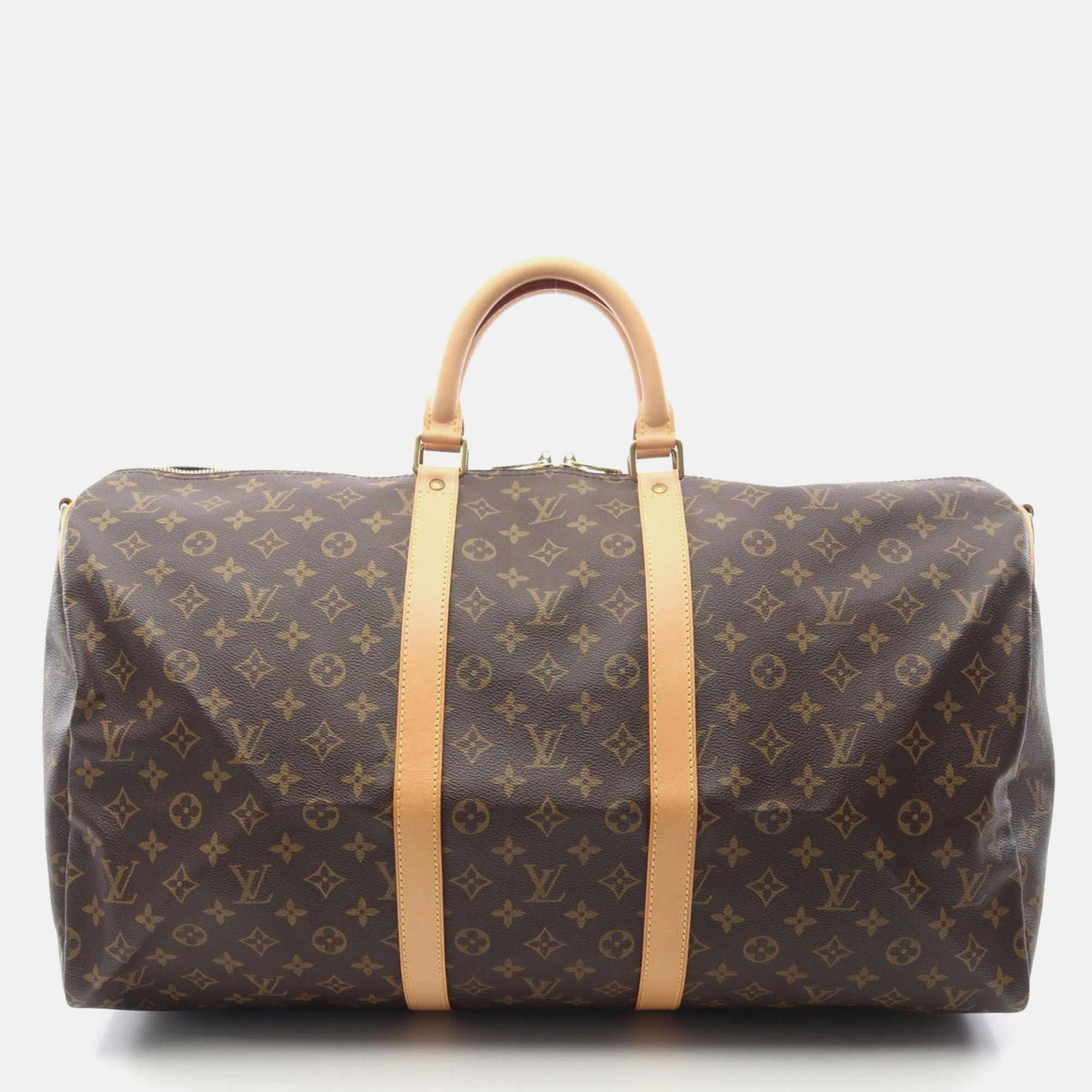 Pre-owned Louis Vuitton Keepall 55 Handbag Monogram Canvas Brown