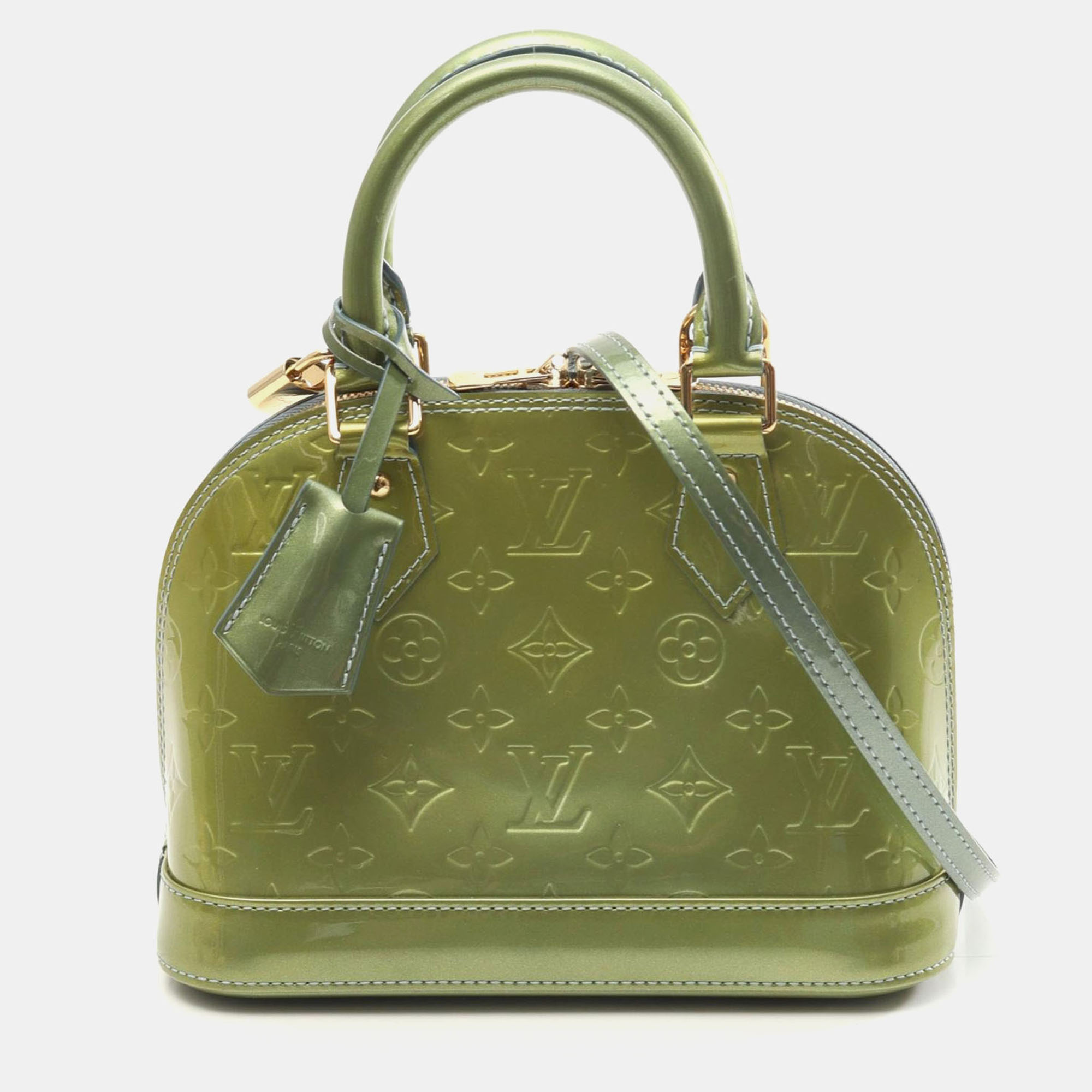

Louis Vuitton Alma BB Jivre Monogram Vernis Leather Shoulder Bag, Blue