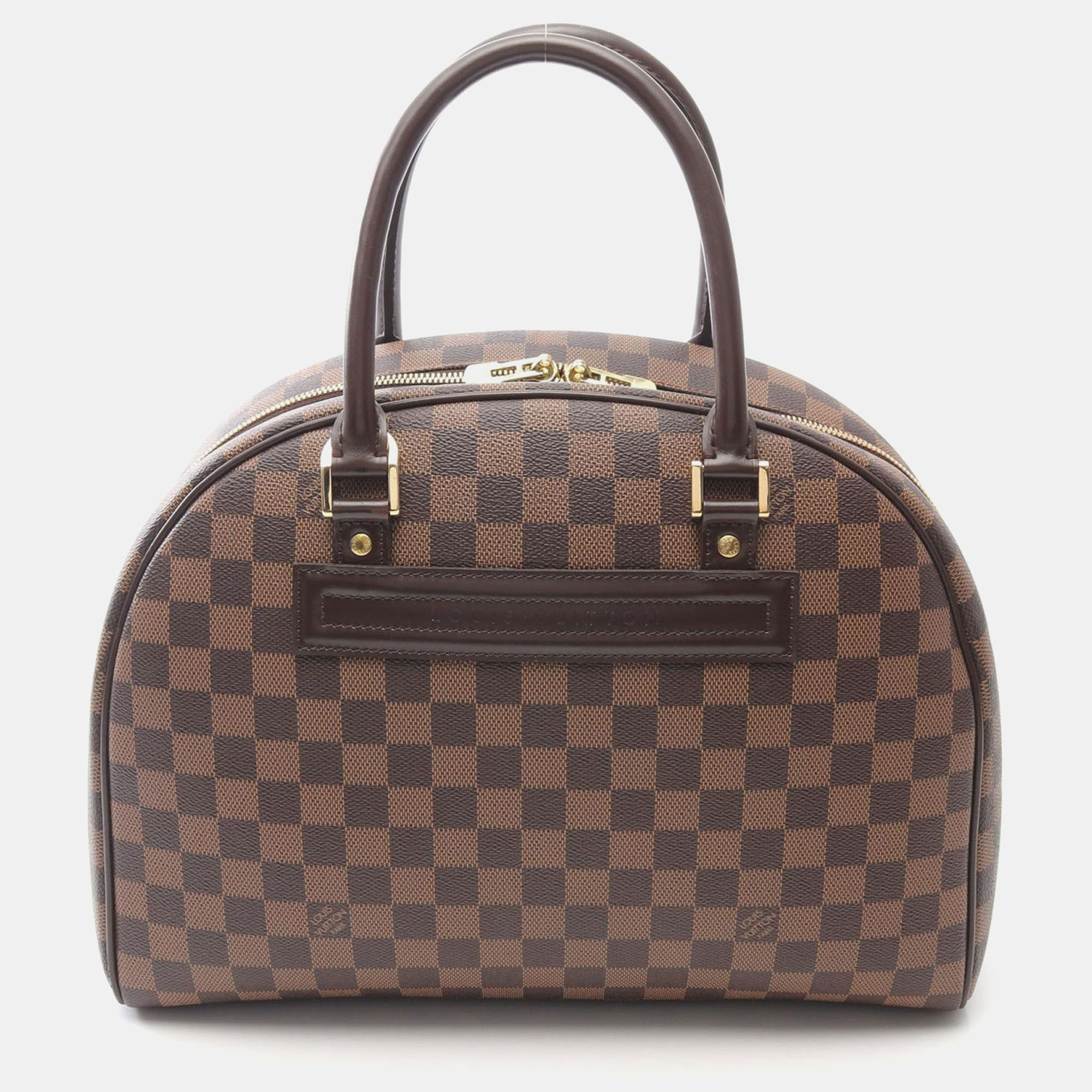 

Louis Vuitton Nolita Tote Handbag Damier Canvas Ebene, Brown