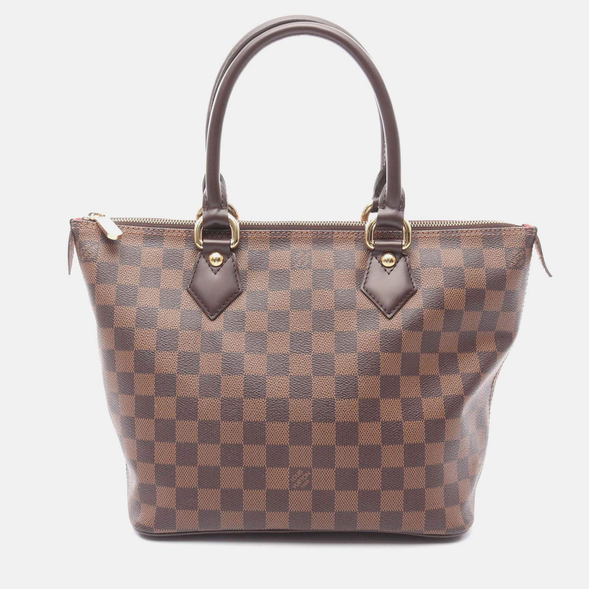 

Louis Vuitton Saleya PM Tote Handbag Damier Canvas Ebene, Brown