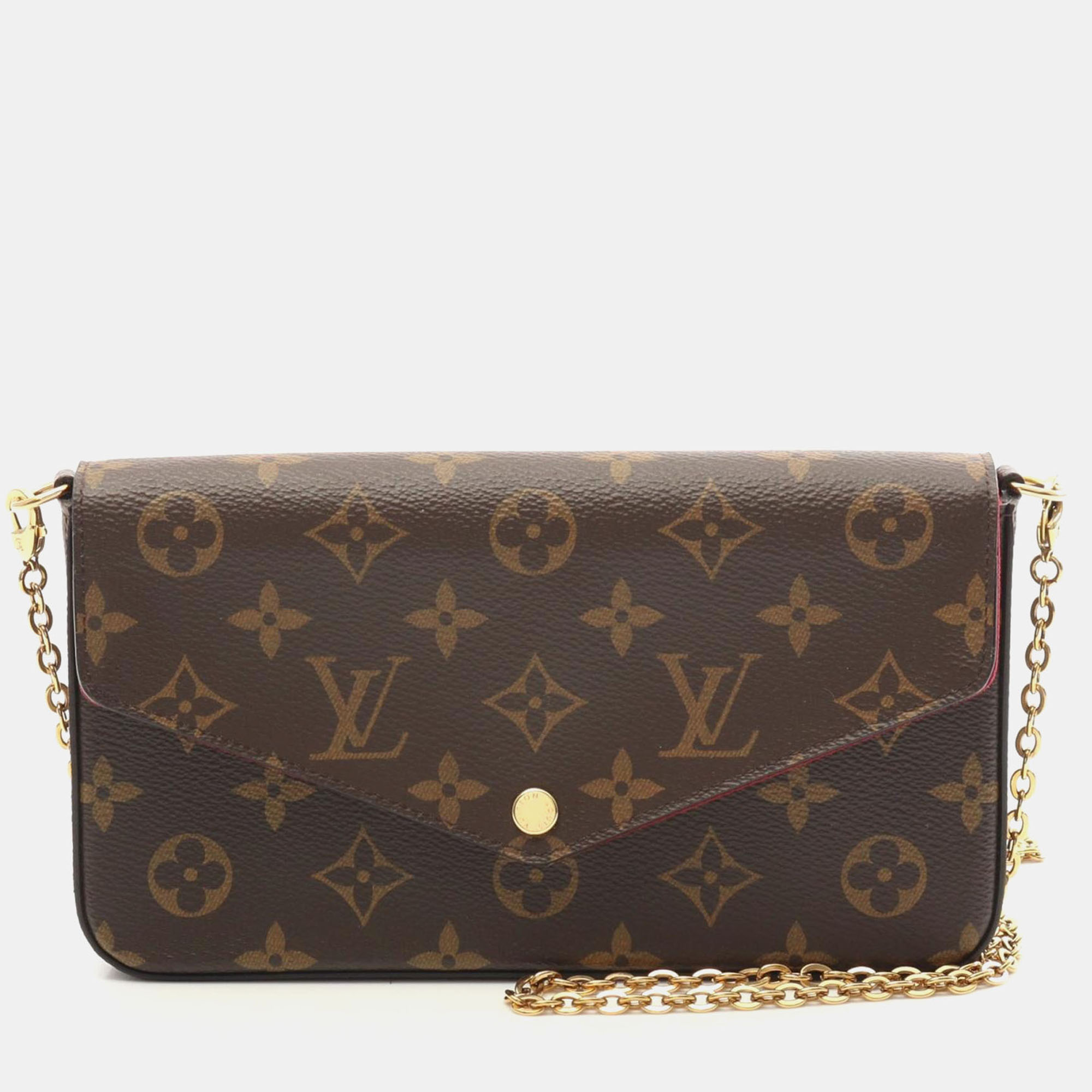 

Louis Vuitton Pochette Felice Monogram Canvas Shoulder Bag, Brown
