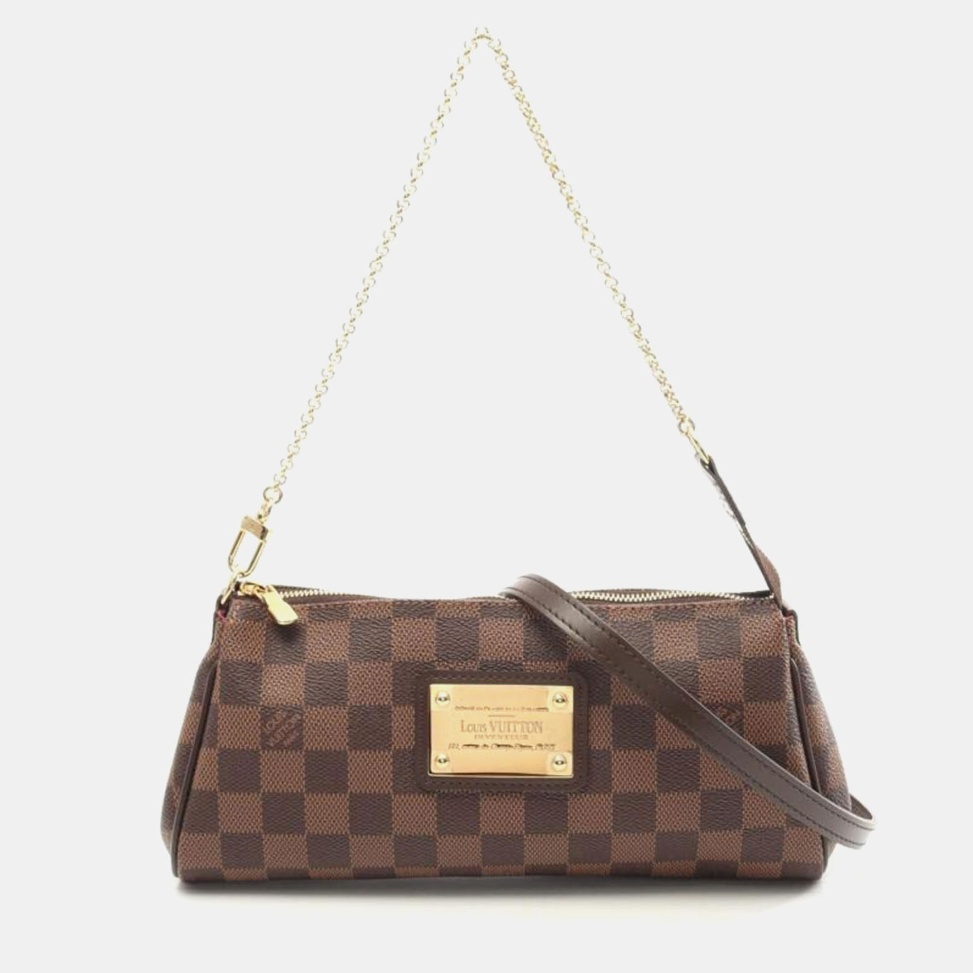 

Louis Vuitton Eva Damier Ebene Canvas Shoulder Bag, Brown