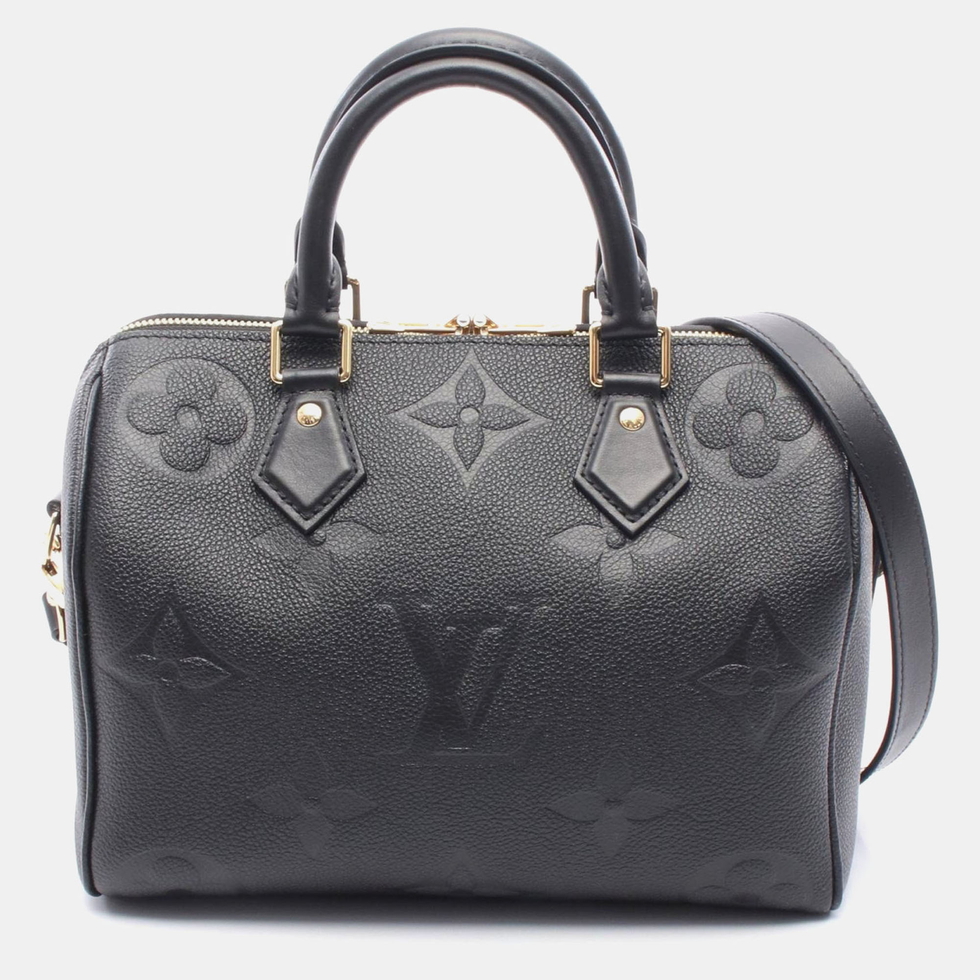 

Louis Vuitton Speedy Bandouliere 25 Black Monogram Empreinte Leather Shoulder Bag