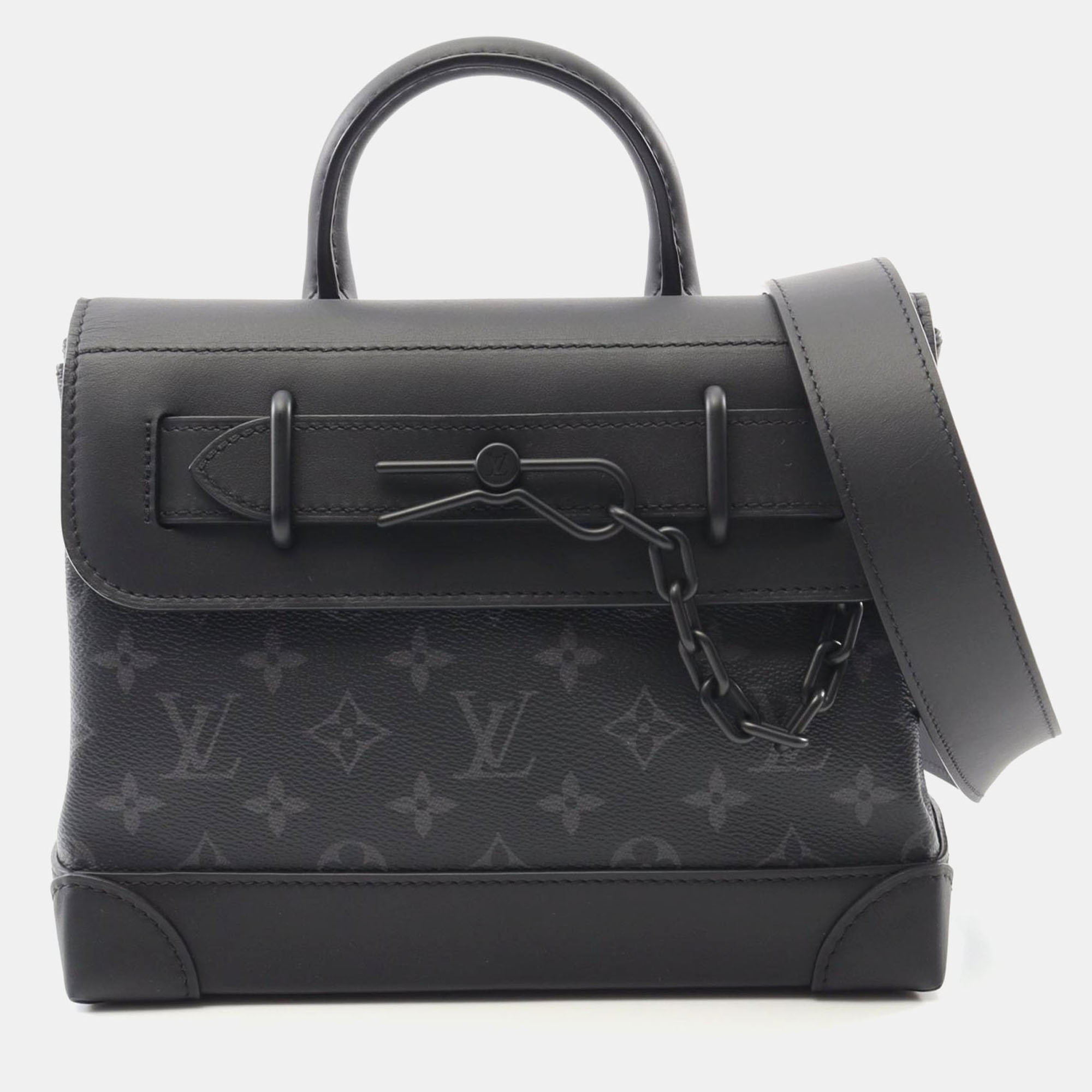 

Louis Vuitton Steamer PM Monogram Eclipse Shoulder Bag, Black