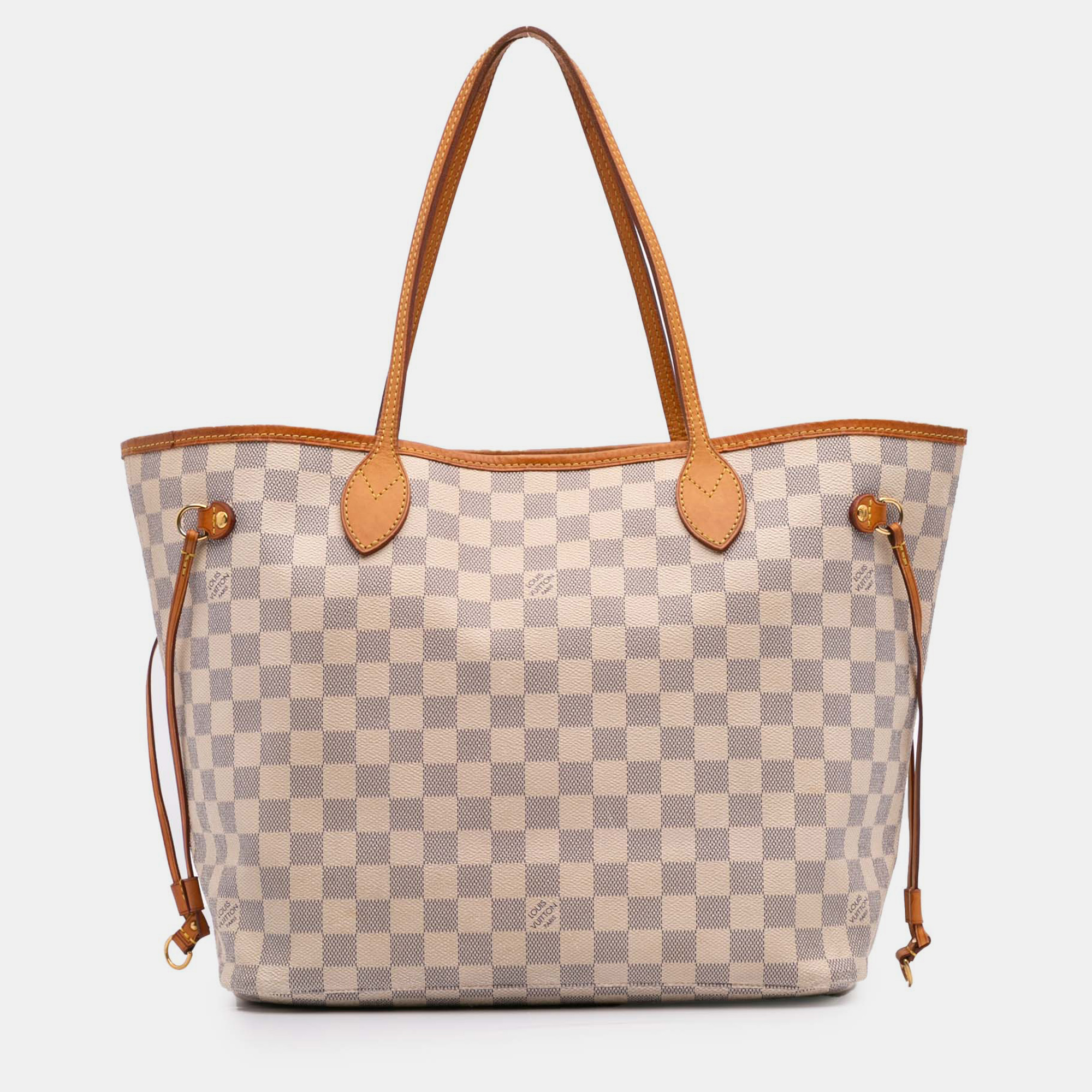 

Louis Vuitton White Damier Azur Neverfull MM