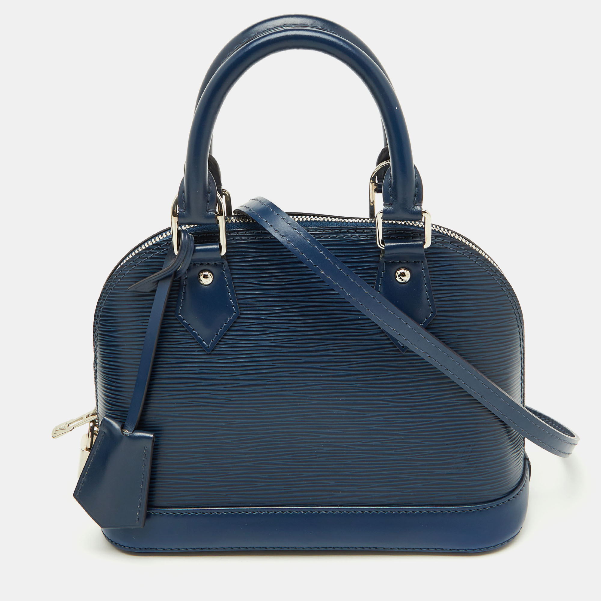 

Louis Vuitton Bleu Celeste Epi Leather Alma BB Bag, Blue