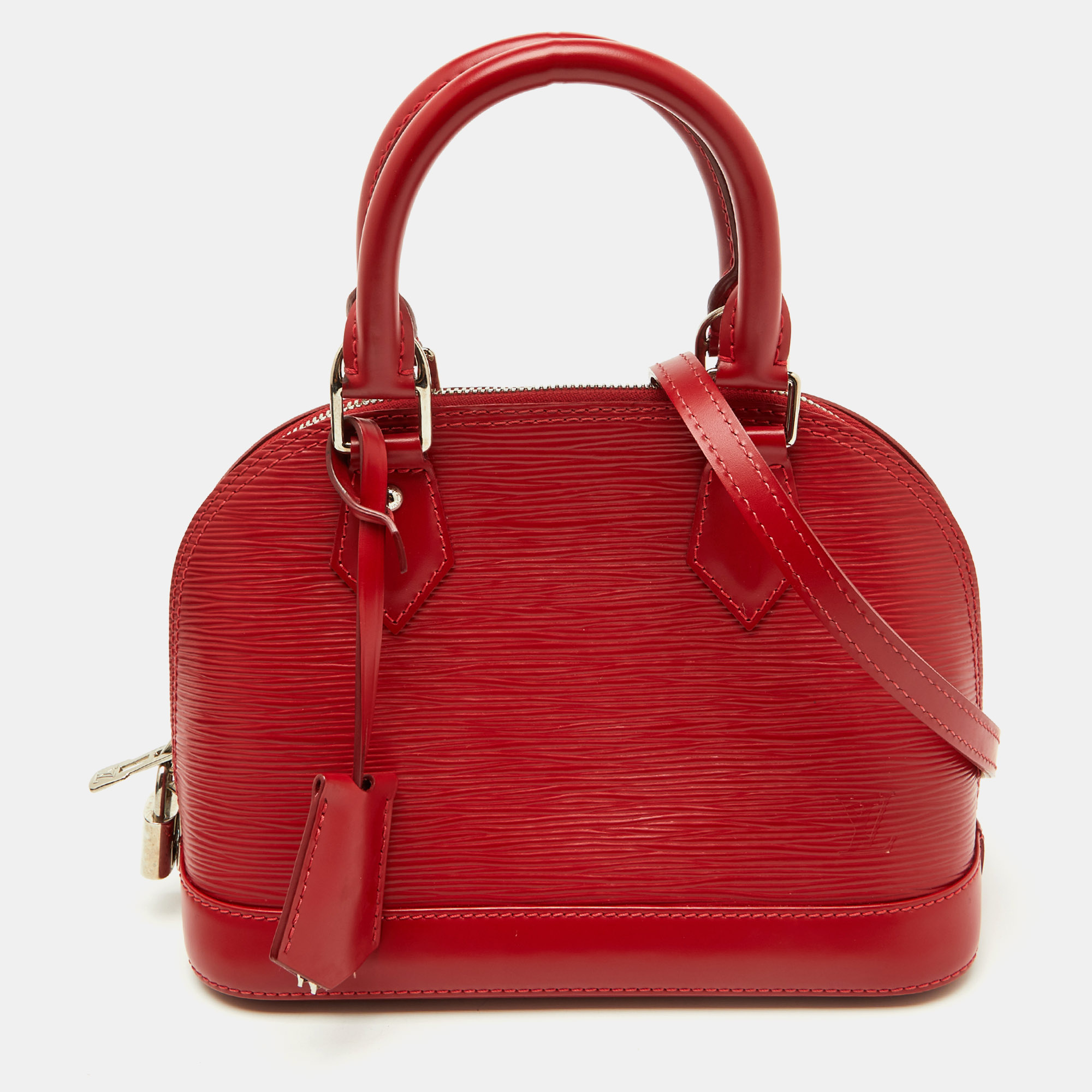 

Louis Vuitton Carmine Epi Leather Alma BB Bag, Red