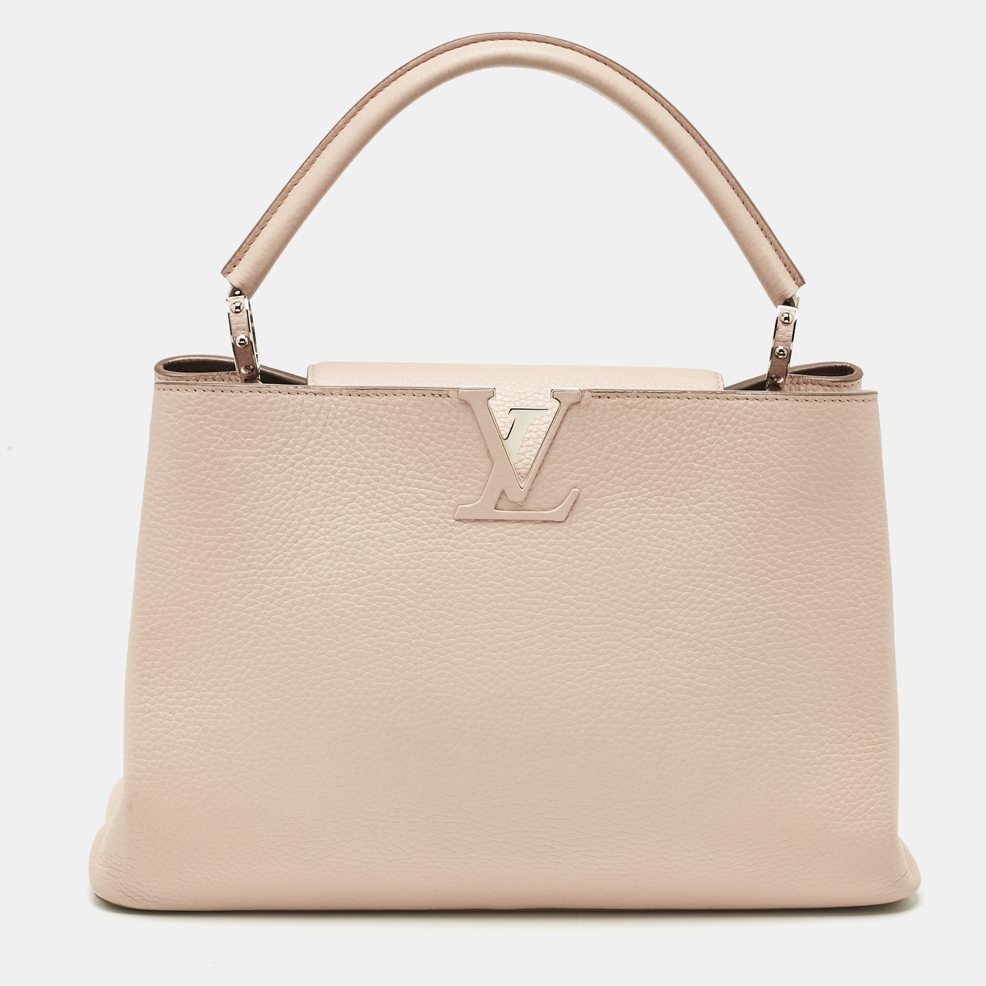 

Louis Vuitton Galet Taurillon Leather Capucines MM Bag, Pink