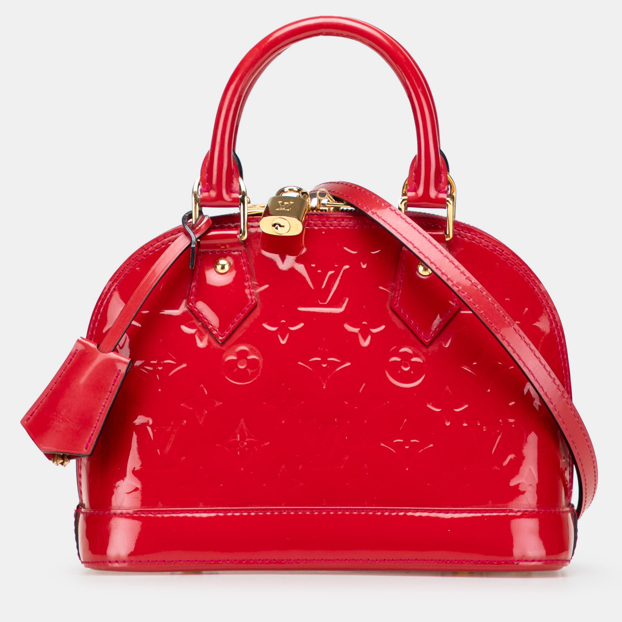 

Louis Vuitton Red Monogram Vernis Alma BB