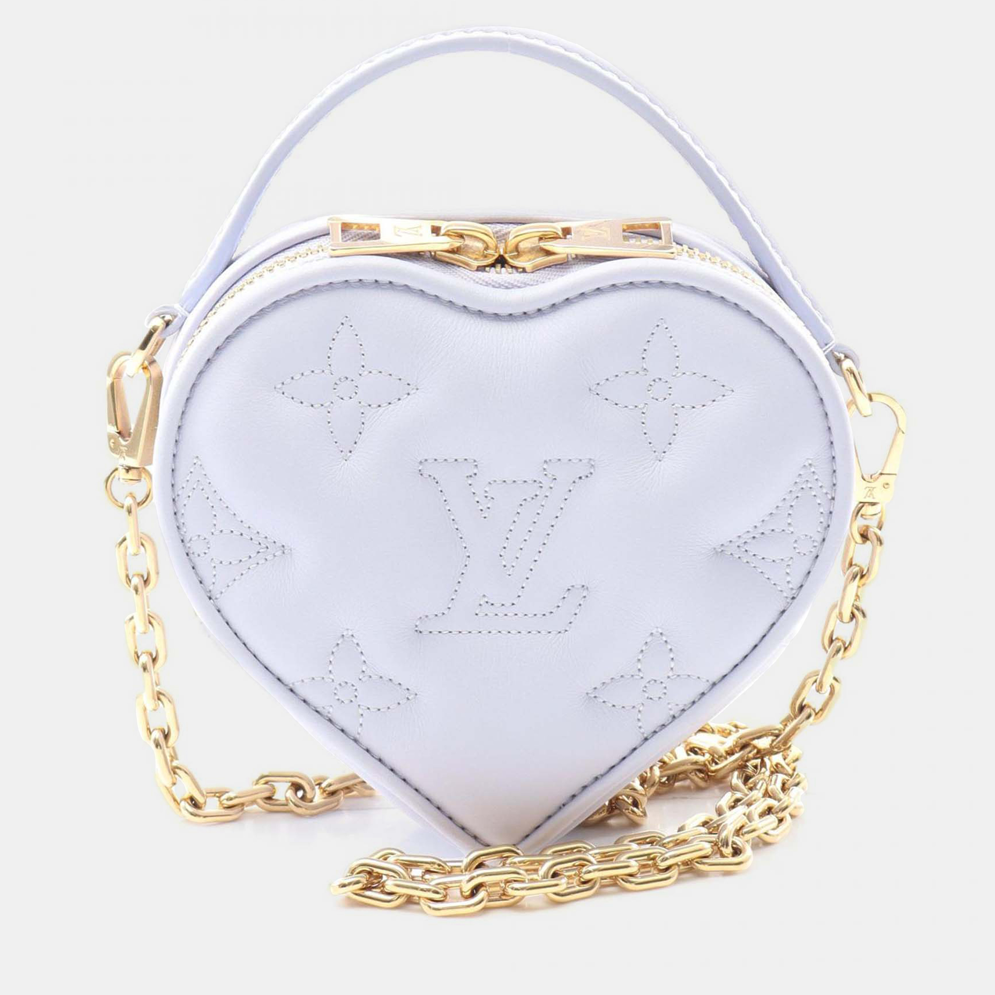Pre-owned Louis Vuitton Purple Monogram Embroidered Pop My Heart Pouch