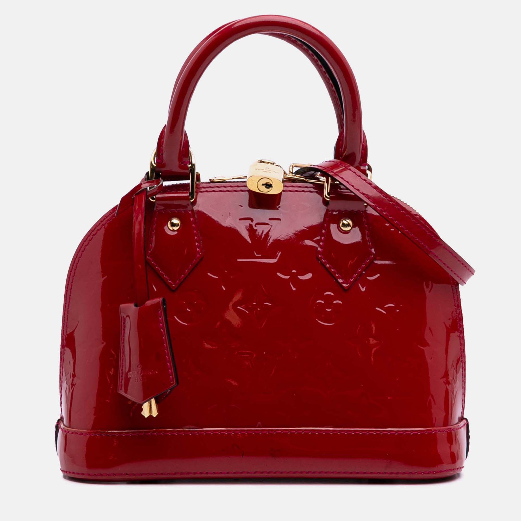 

Louis Vuitton Red Monogram Vernis Alma BB