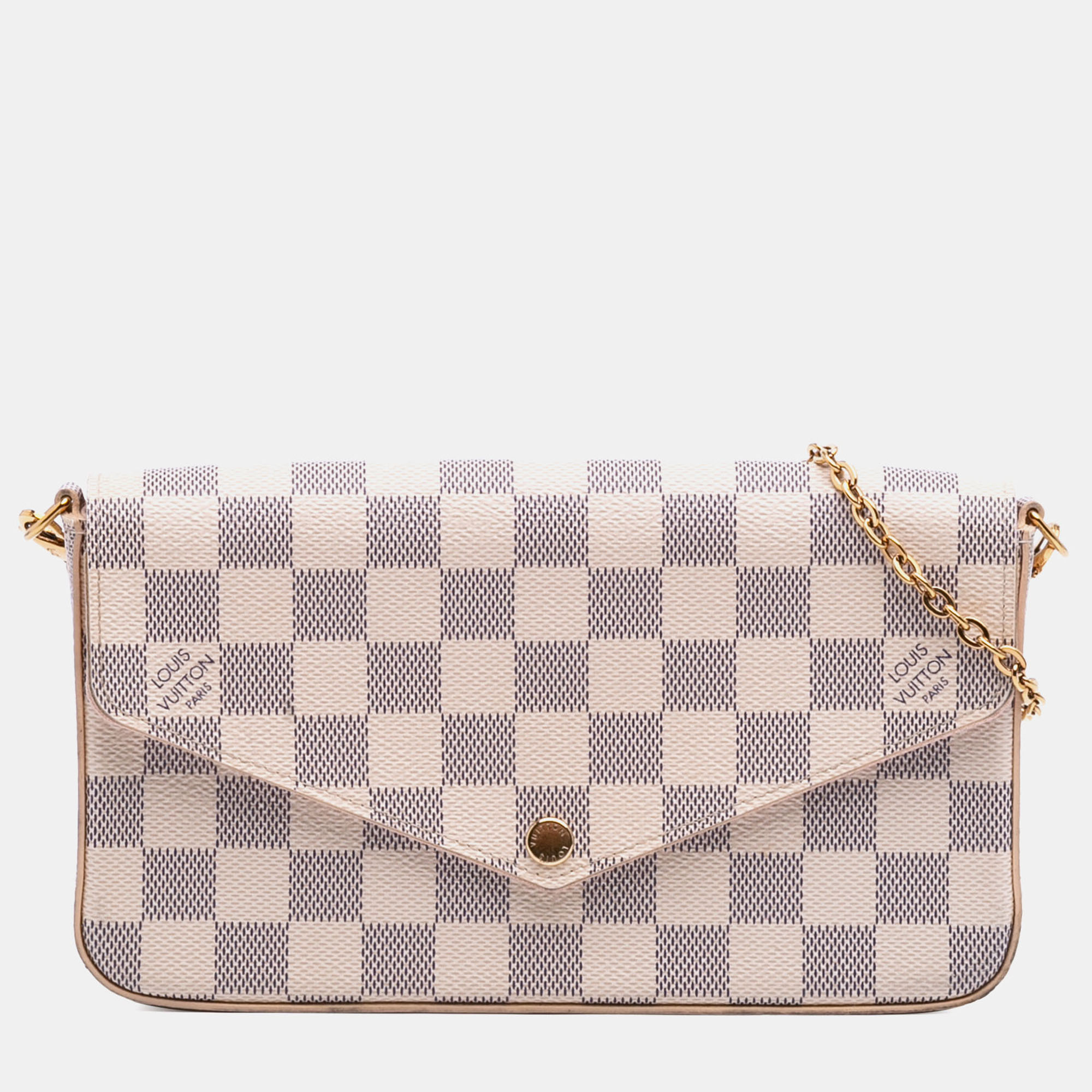 

Louis Vuitton White Damier Azur Pochette Felicie