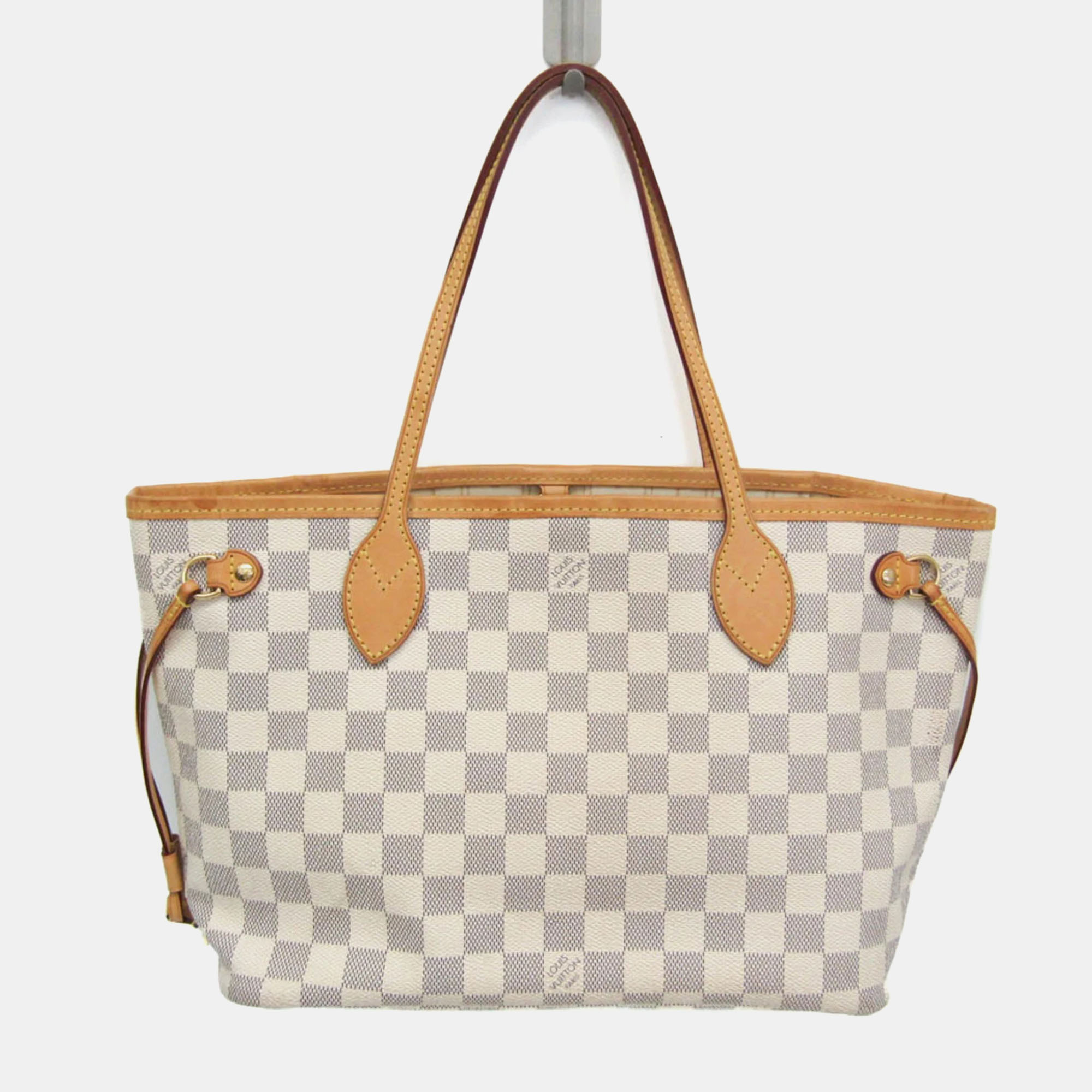 

Louis Vuitton Damier Azur Neverfull PM Tote Bag Damier Azur, Grey