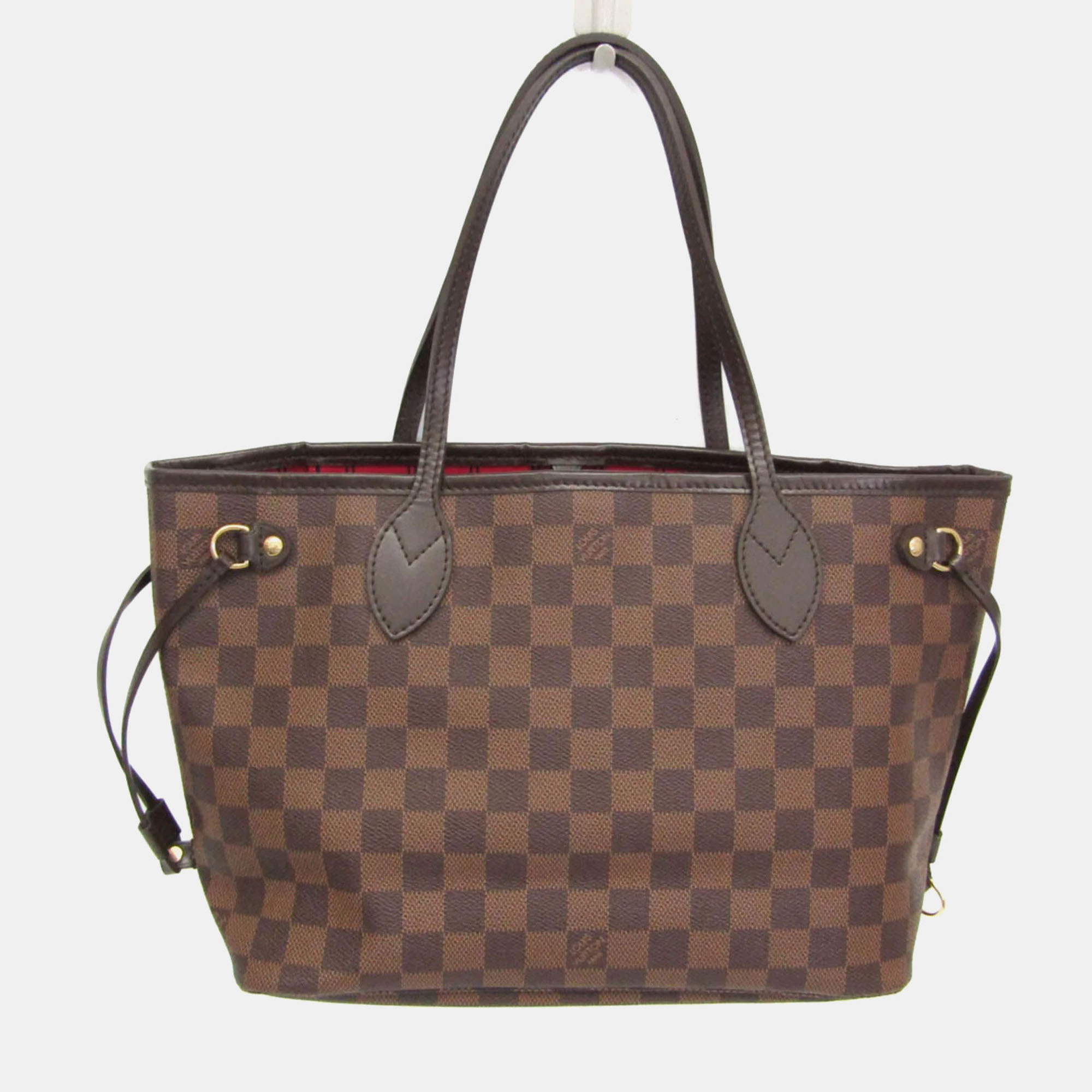 

Louis Vuitton Damier Neverfull PM Tote Bag Ebene, Brown