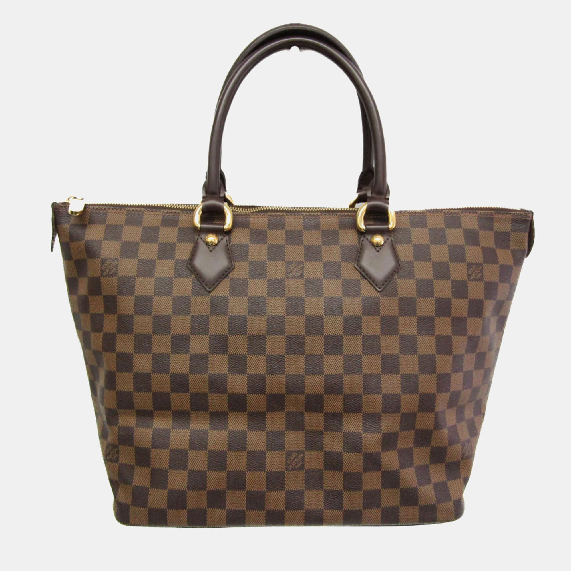 

Louis Vuitton Damier Saleya MM Handbag Ebene, Brown