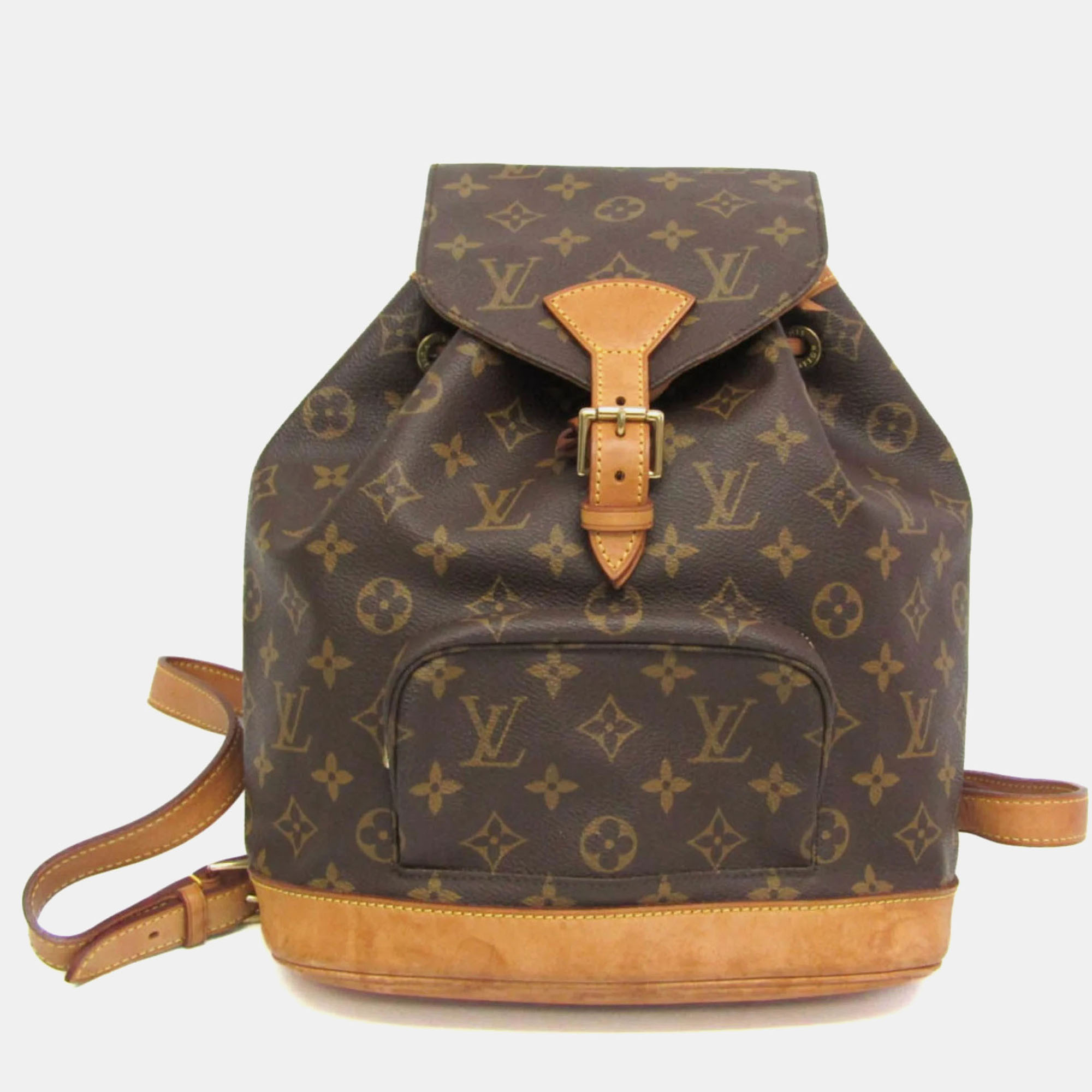 Pre-owned Louis Vuitton Monogram Montsouris Mm Backpack In Brown