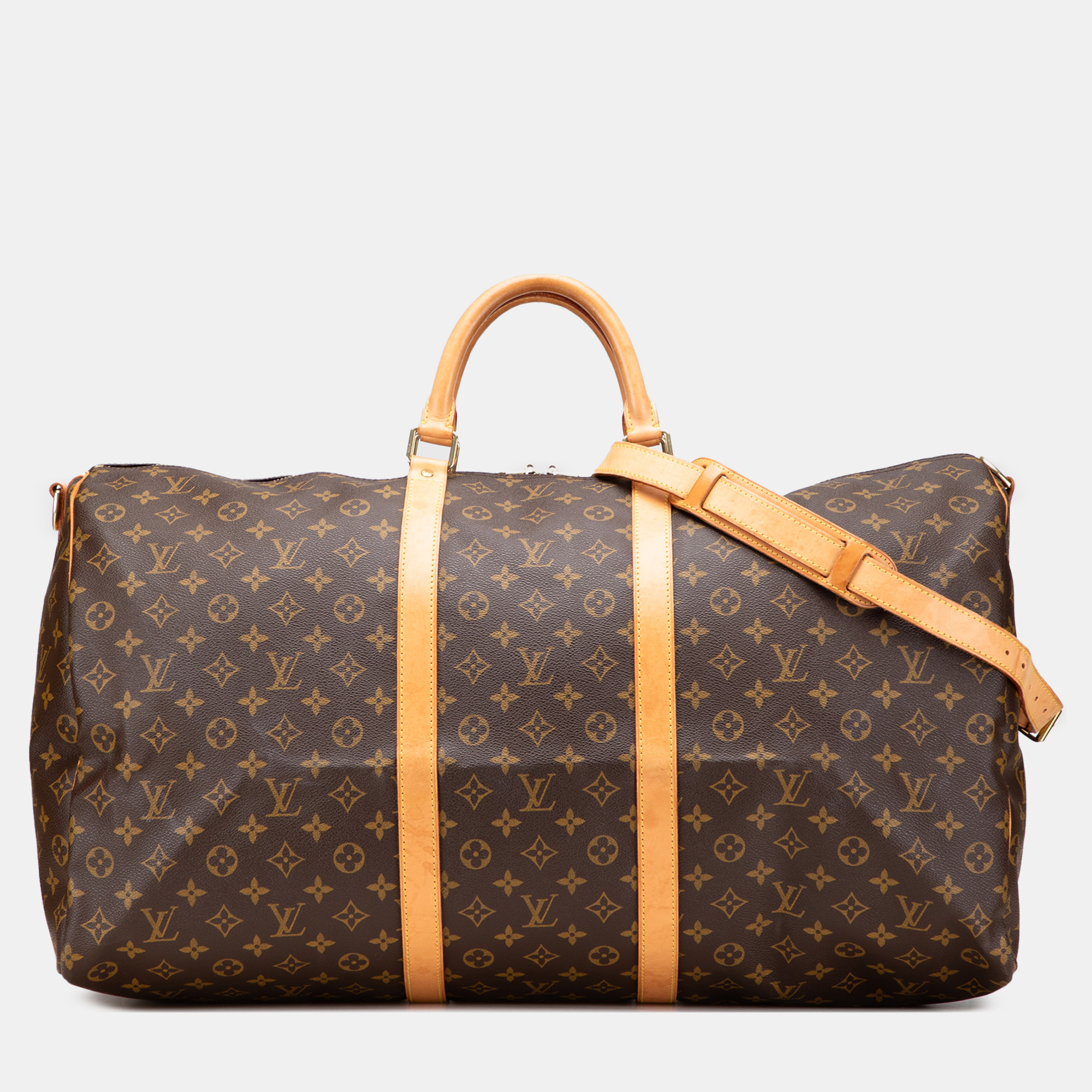 

Louis Vuitton Brown Monogram Keepall Bandouliere 60