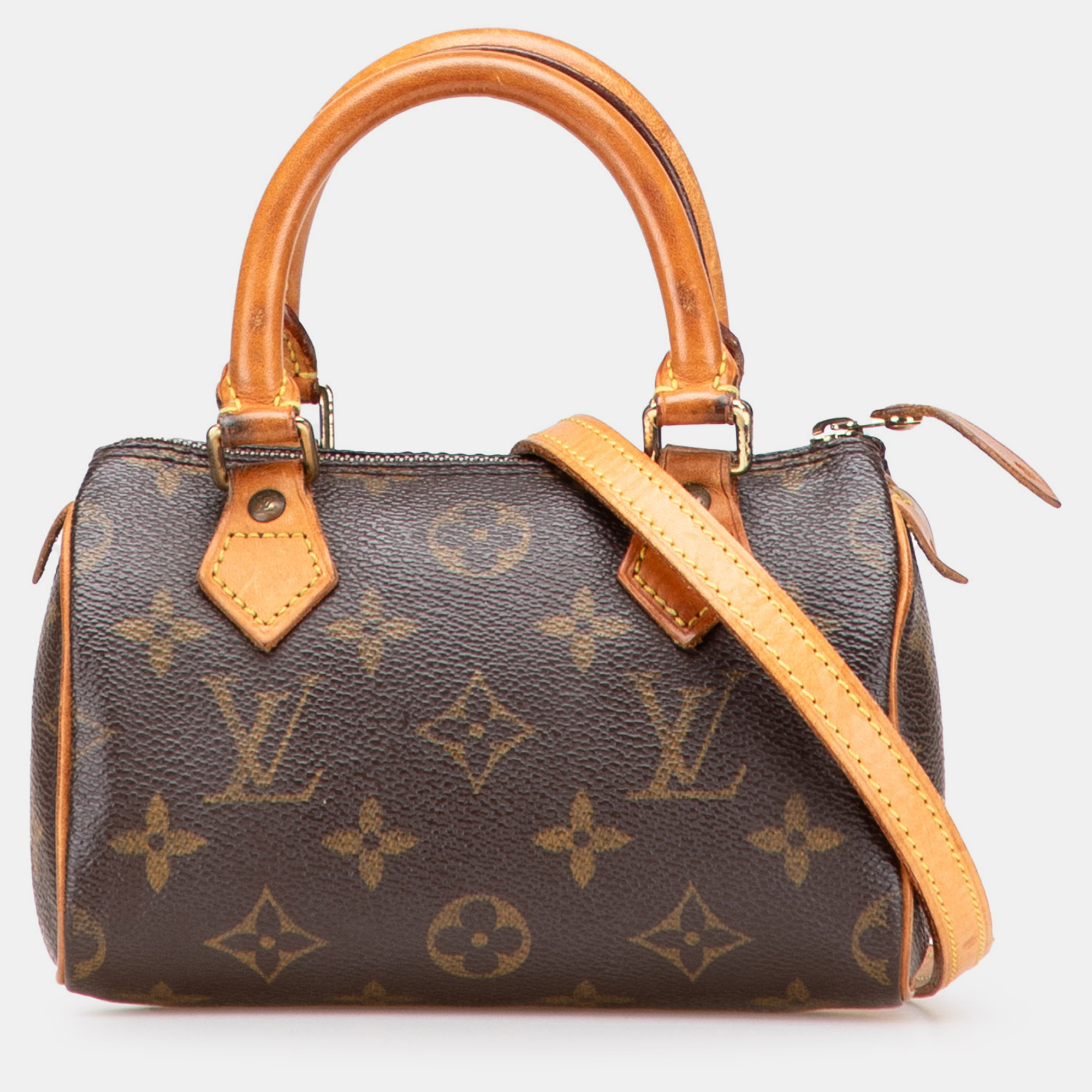 

Louis Vuitton Brown Monogram Nano Speedy Bandouliere