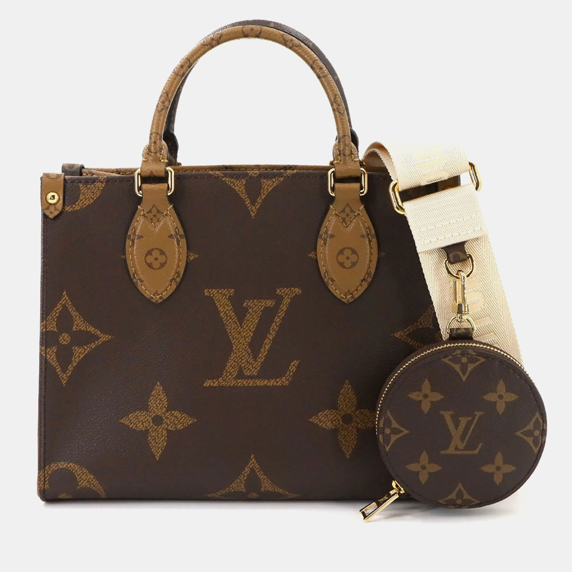 

Louis Vuitton On the Go PM Monogram Giant Canvas Shoulder Bag, Brown