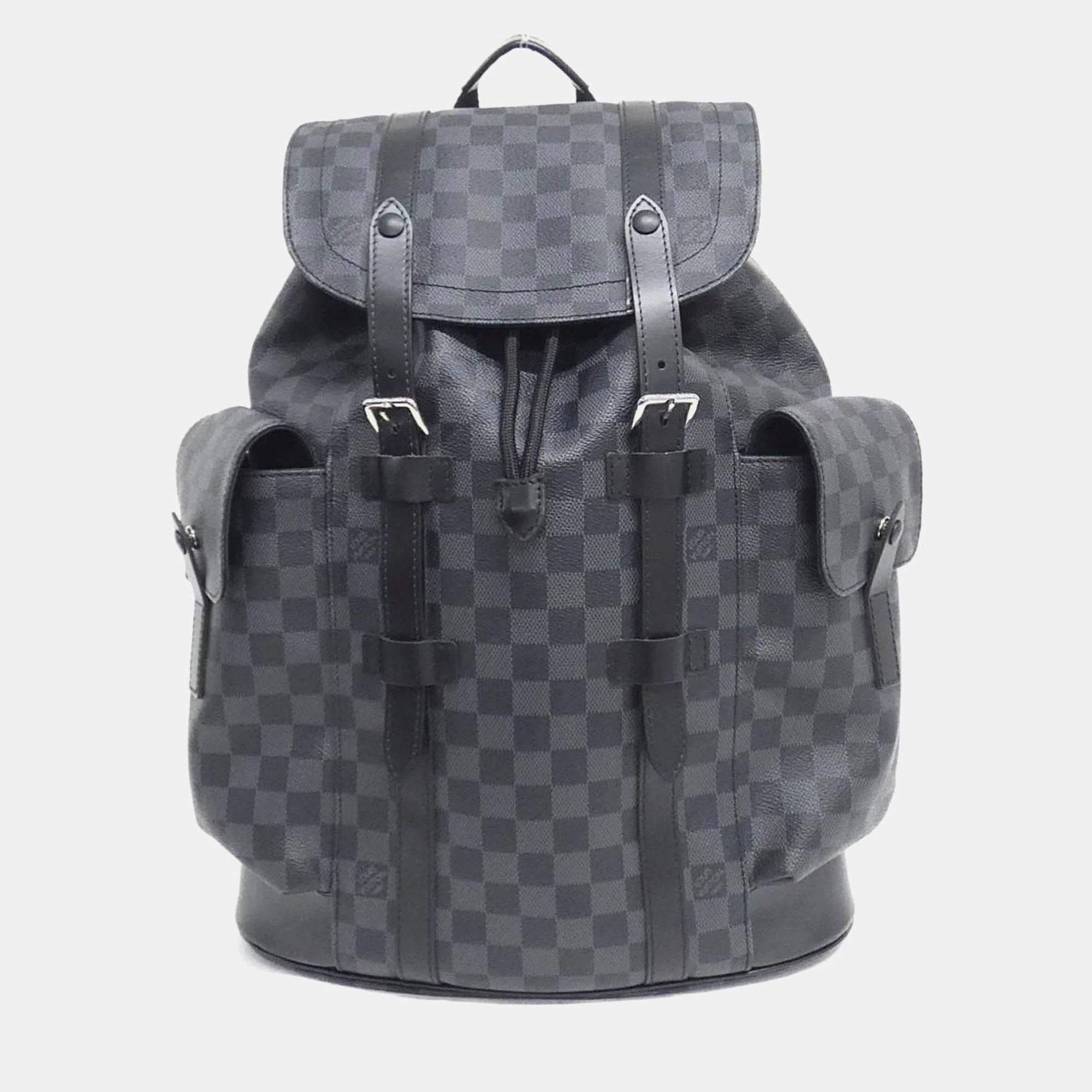

Louis Vuitton Christopher MM Black Damier Graphite Canvas Backpack, Grey