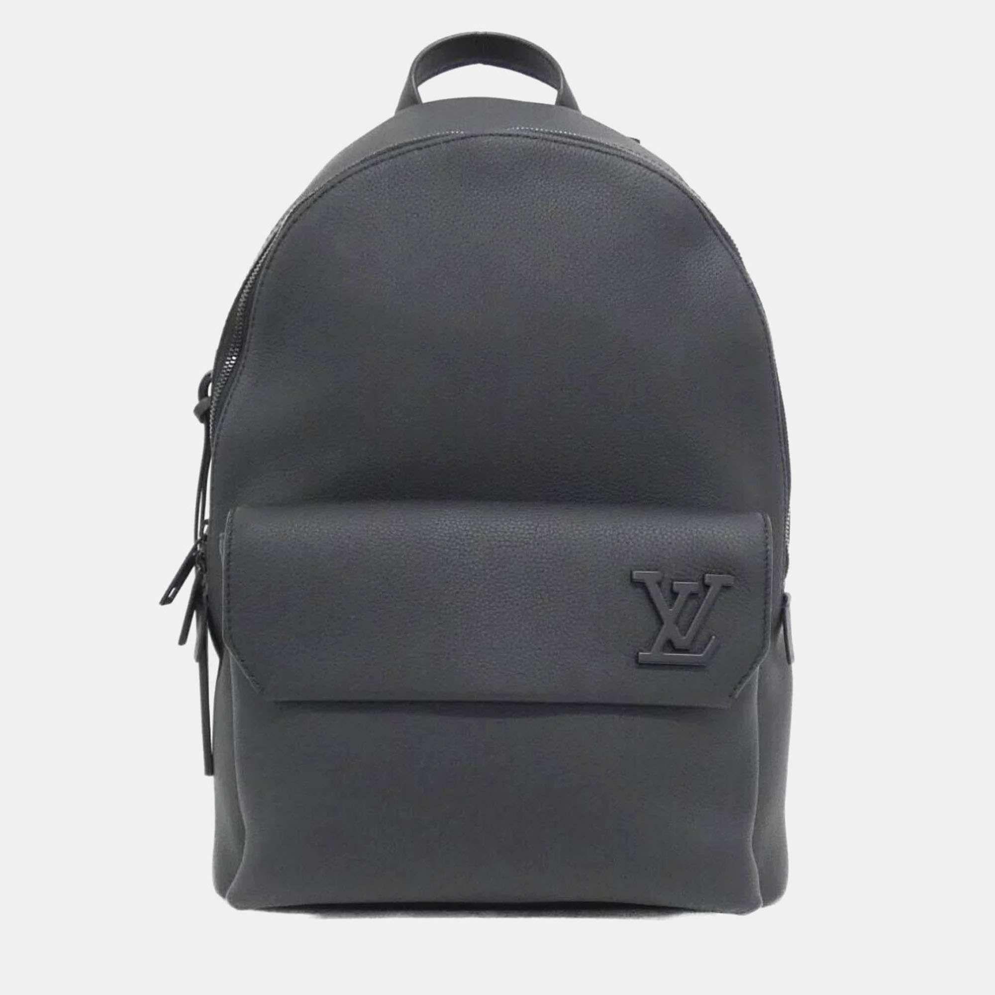 Pre-owned Louis Vuitton Lv Aerogram Take Off Backpack In Black
