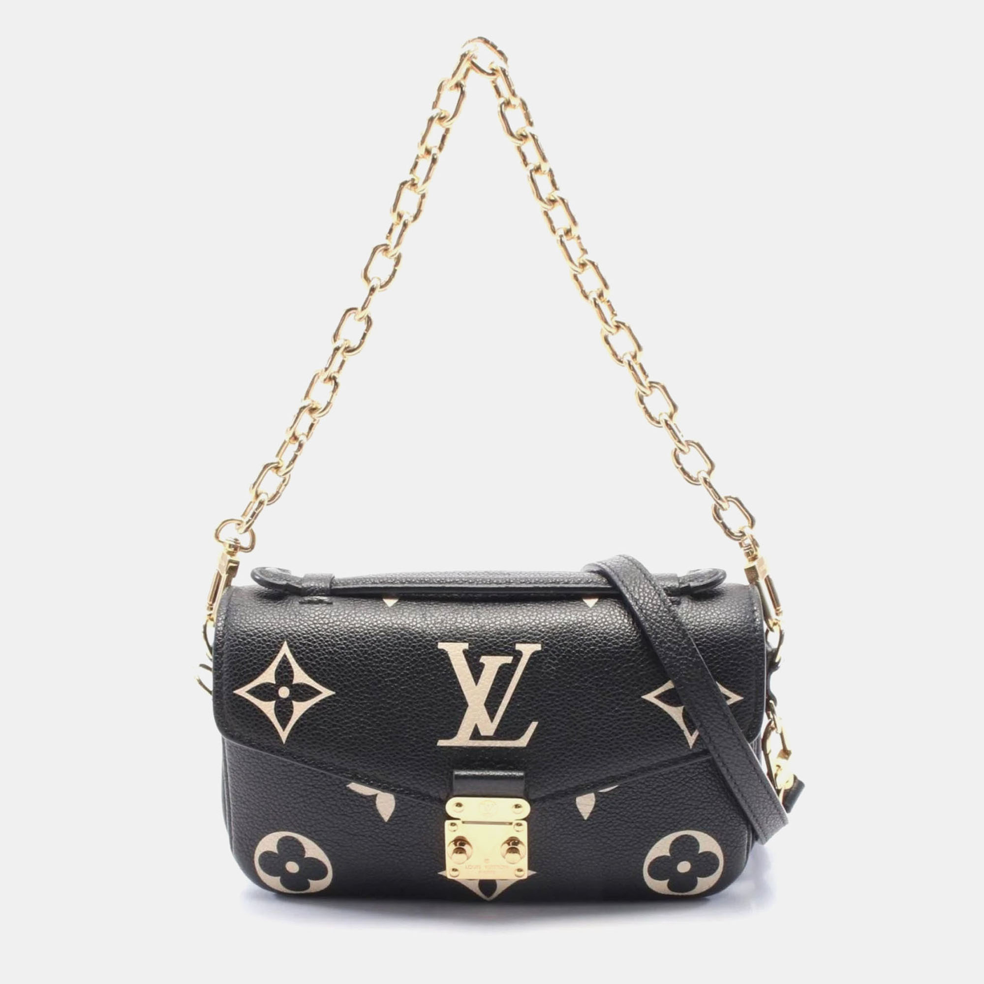 

Louis Vuitton Pochette Metis EW Black /Ivory Monogram Empreinte Leather Shoulder Bag, Black