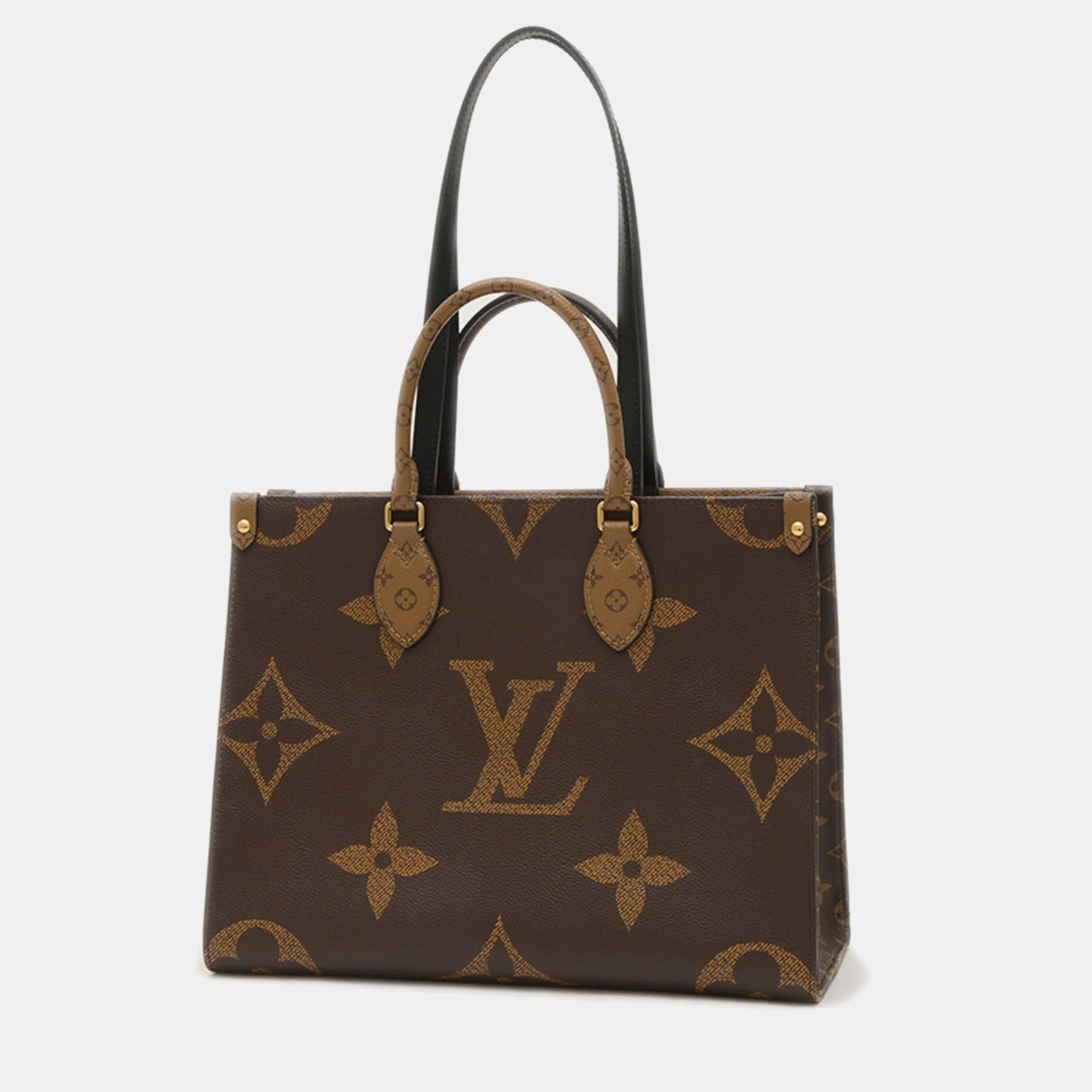 

Louis Vuitton On the Go MM Monogram Giant Canvas Shoulder Bag, Brown