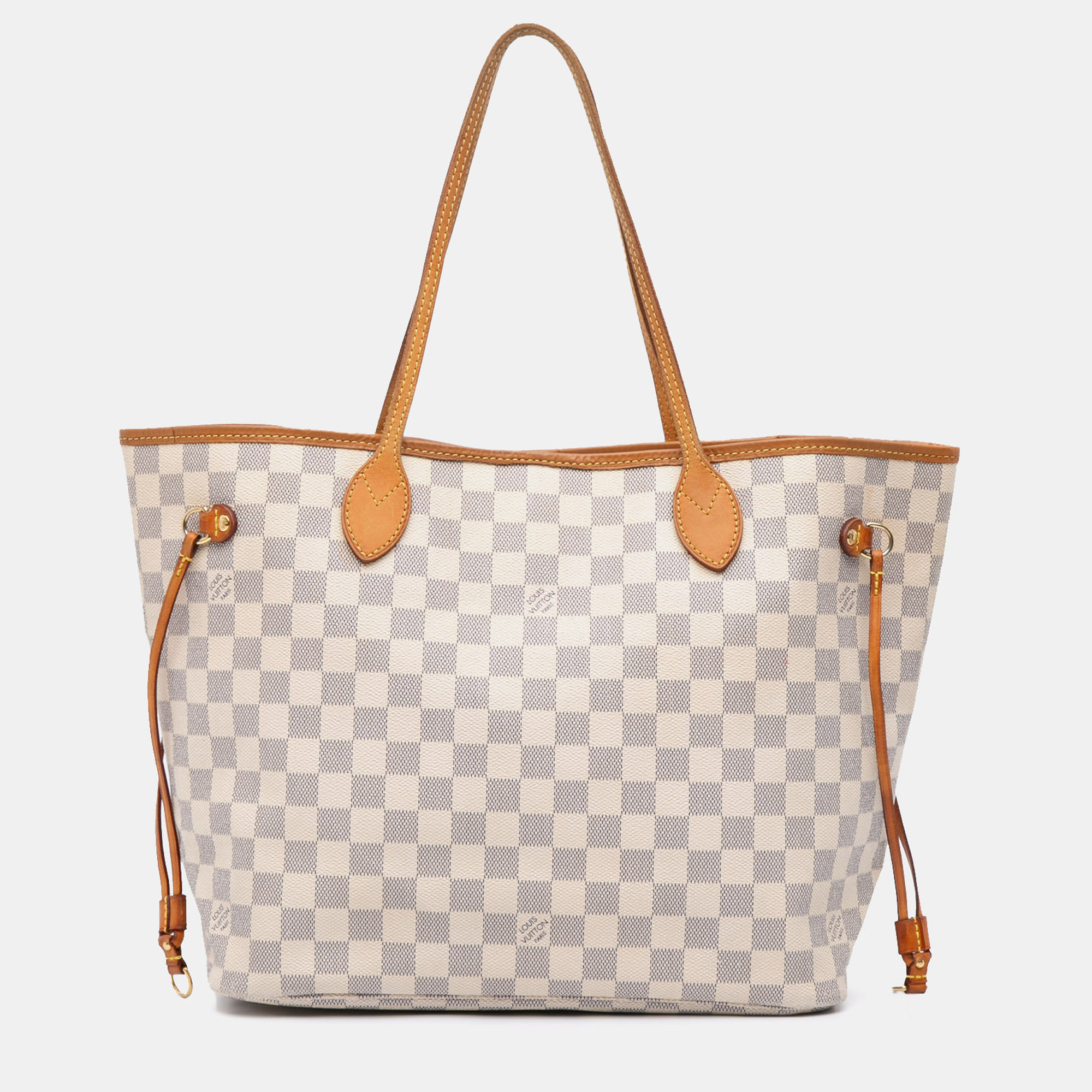 

Louis Vuitton White Damier Azur Neverfull MM