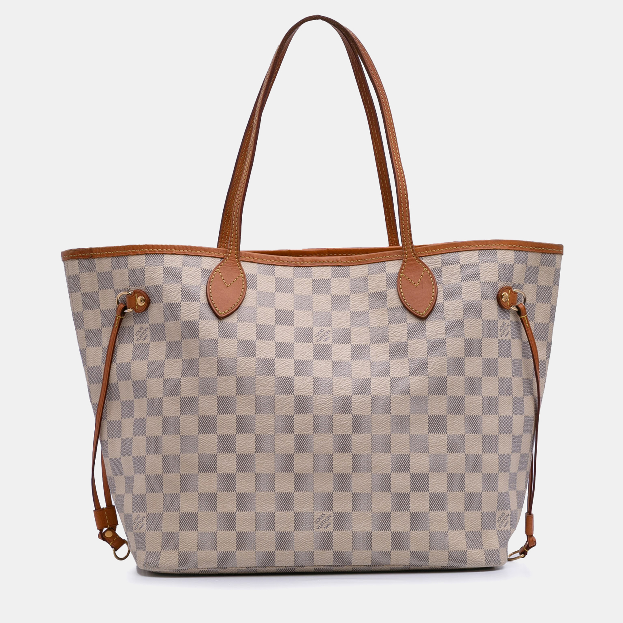 

Louis Vuitton White Damier Azur Neverfull MM