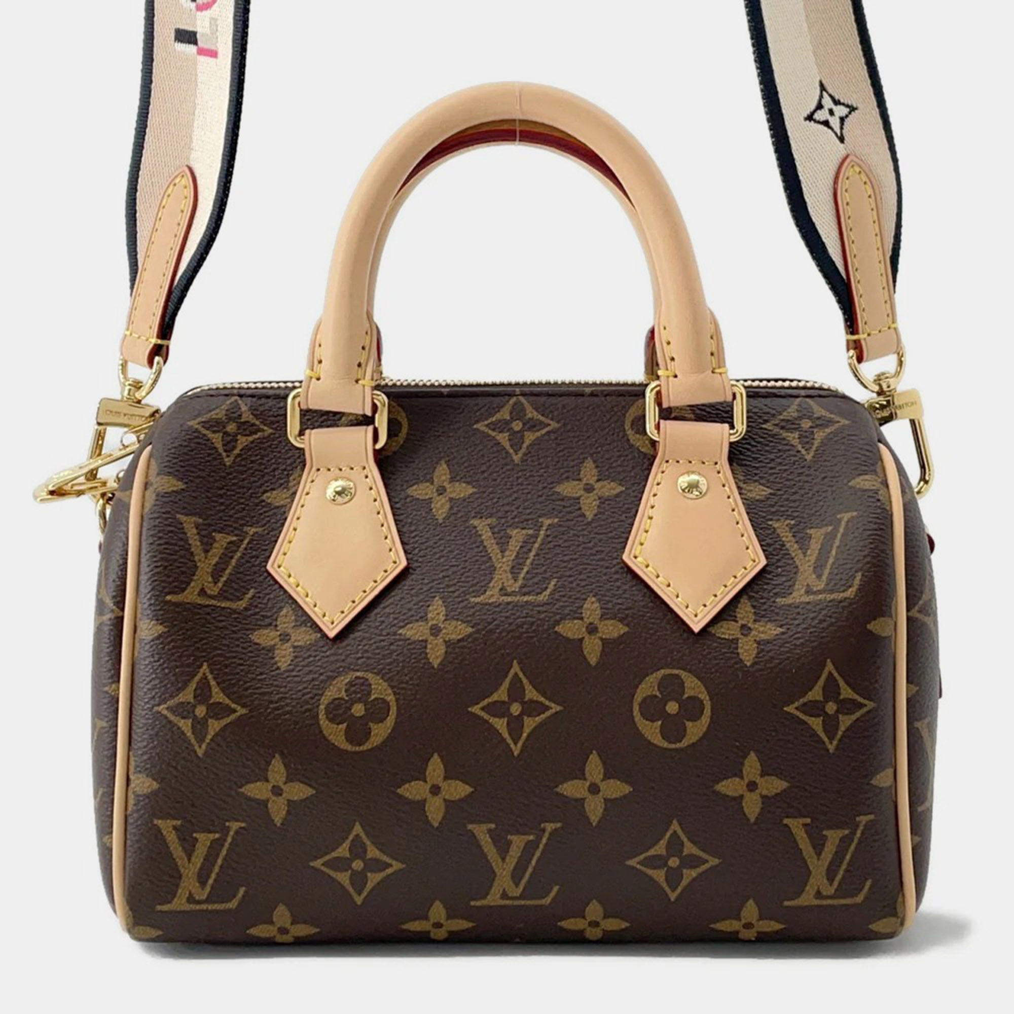 

Louis Vuitton Speedy Bandouliere Red/Brown Monogram Size