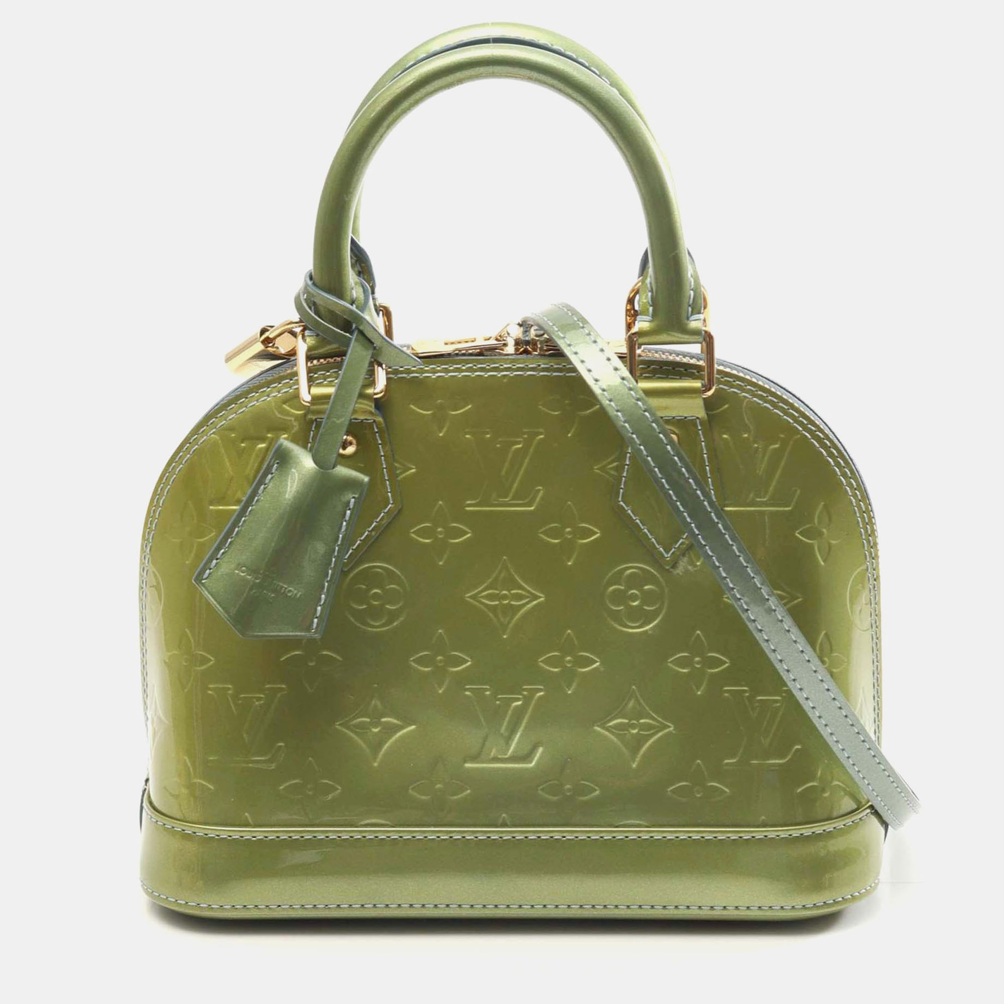 

Louis Vuitton Green Monogram Vernis Alma BB