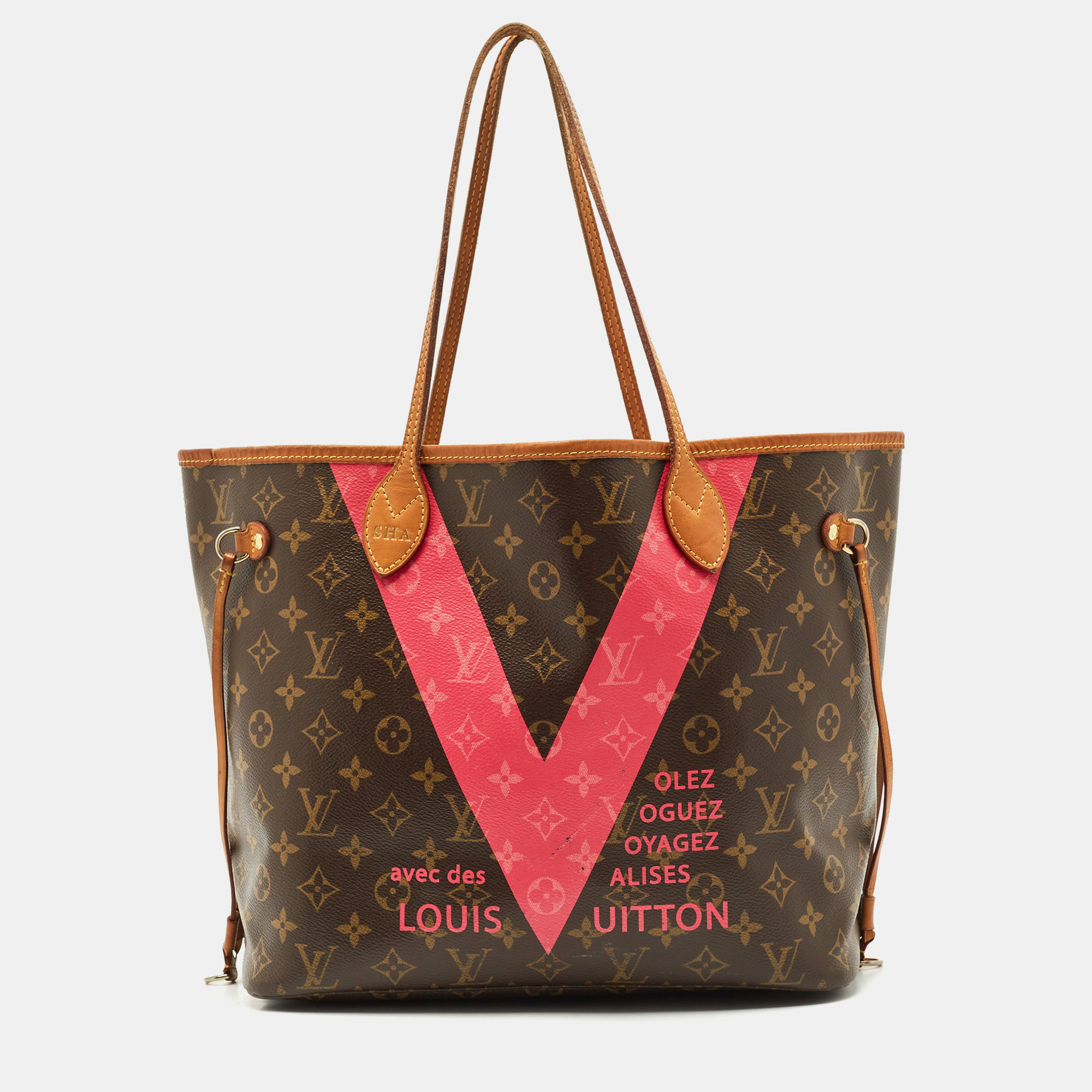 

Louis Vuitton Monogram Canvas Cities V Neverfull MM Bag, Brown