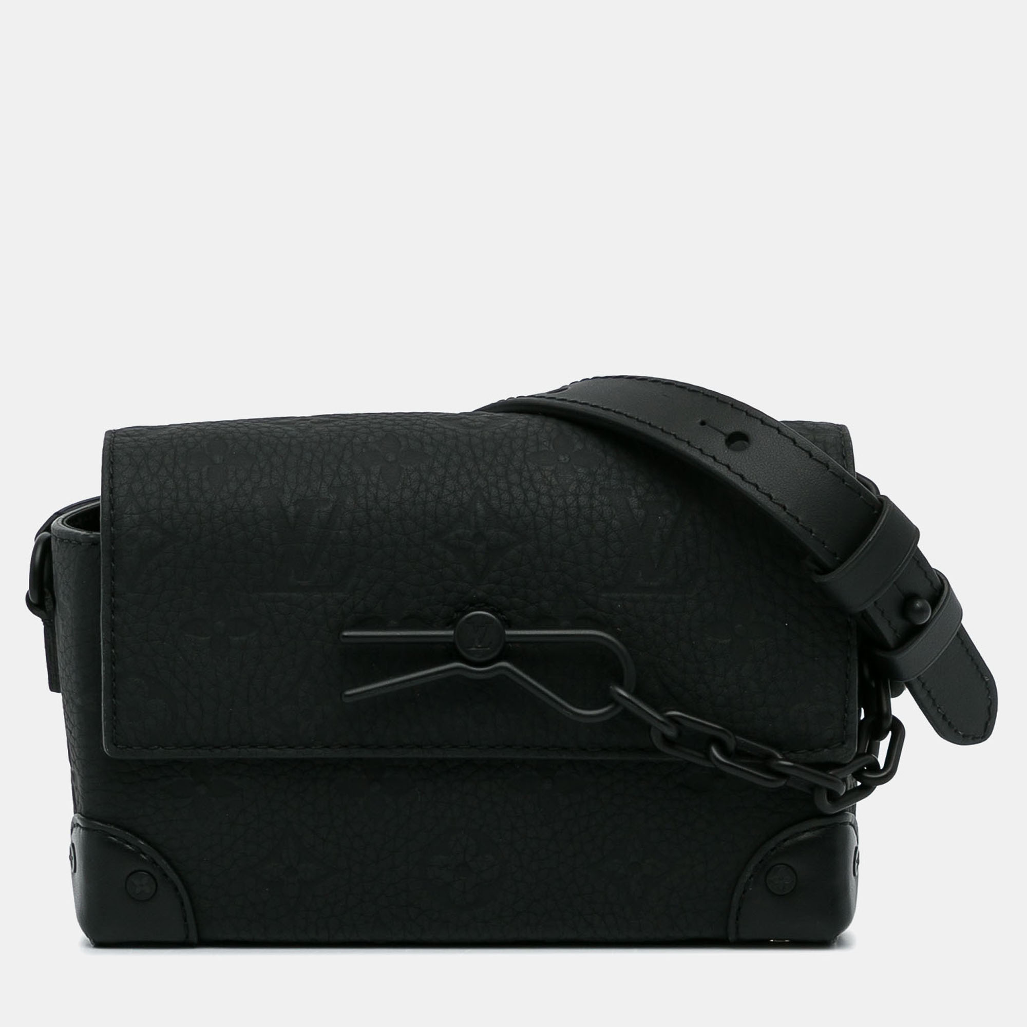 

Louis Vuitton Black Monogram Taurillon Steamer Wearable Wallet