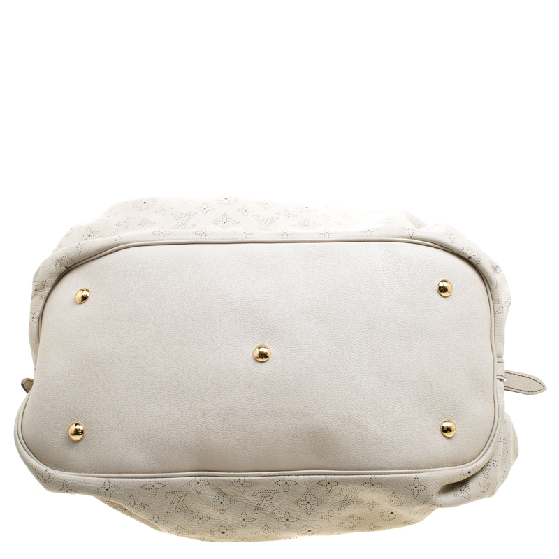 Louis Vuitton Cappuccino White Monogram Mahina Leather XL Bag Louis Vuitton  | The Luxury Closet