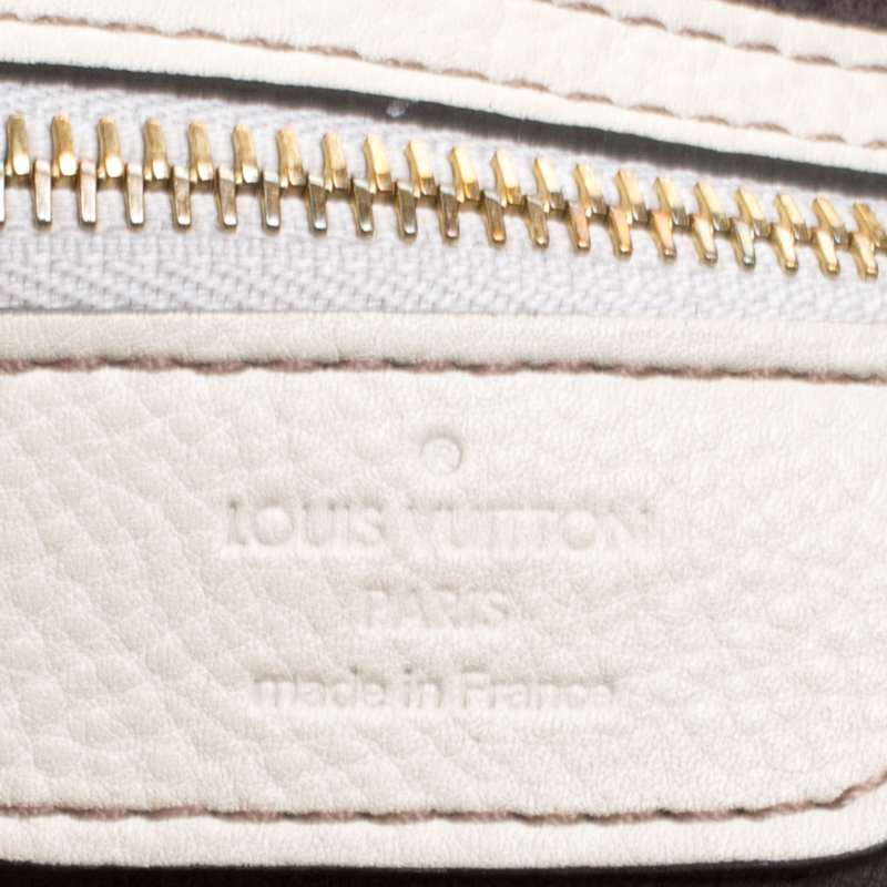 Louis Vuitton Cappuccino White Monogram Mahina Leather XL Bag Louis Vuitton  | The Luxury Closet