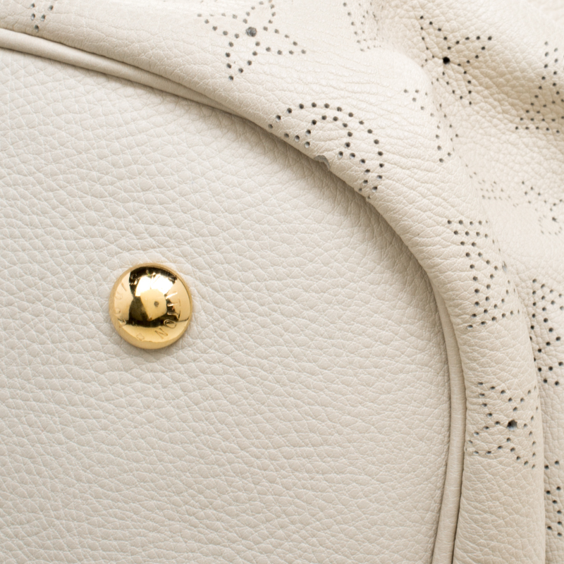 Louis Vuitton Cappuccino White Monogram Mahina Leather XL Bag Louis Vuitton