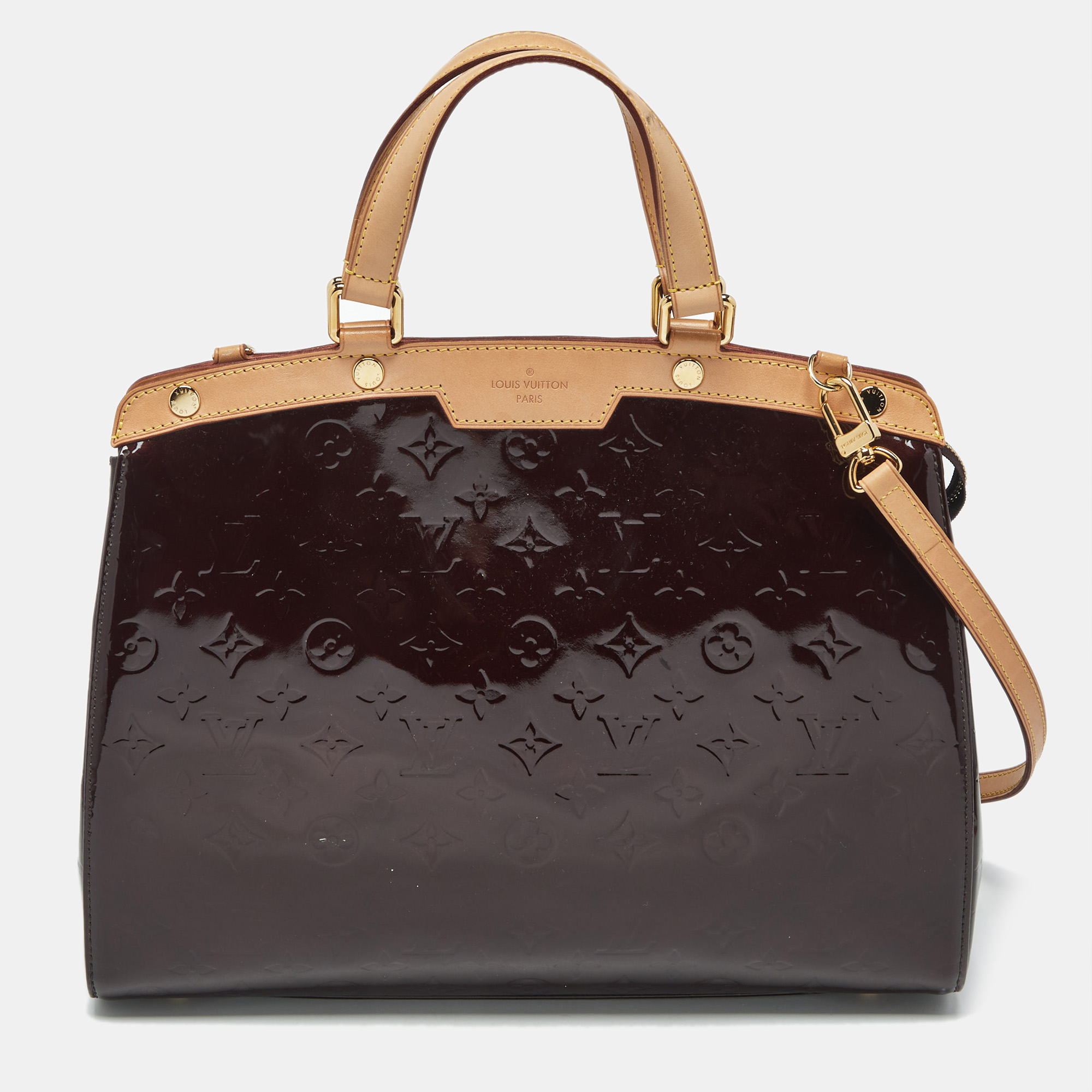 

Louis Vuitton Amarante Monogram Vernis Brea GM Bag, Brown