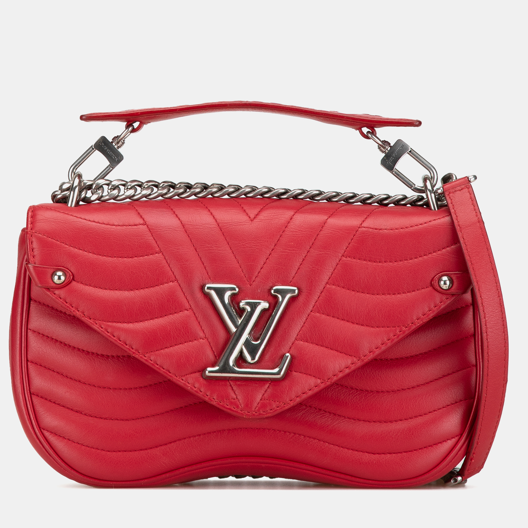 

Louis Vuitton Red New Wave Chain Bag MM