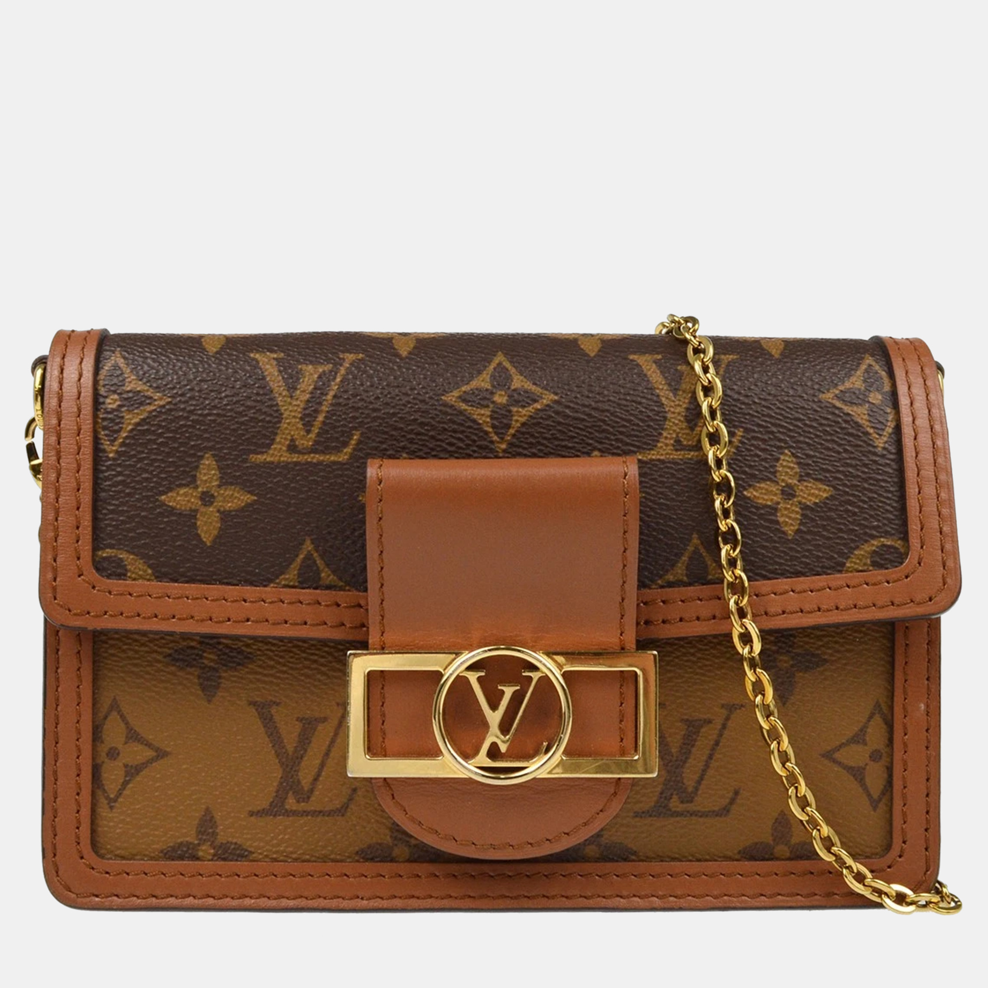 

Louis Vuitton Monogram Reverse Portefeuille Dauphine, Brown