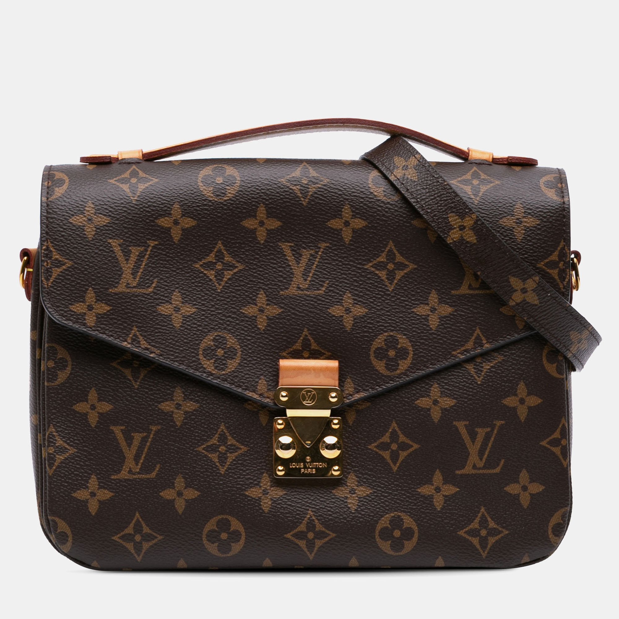 Pre-owned Louis Vuitton Brown Monogram Pochette Metis Bag