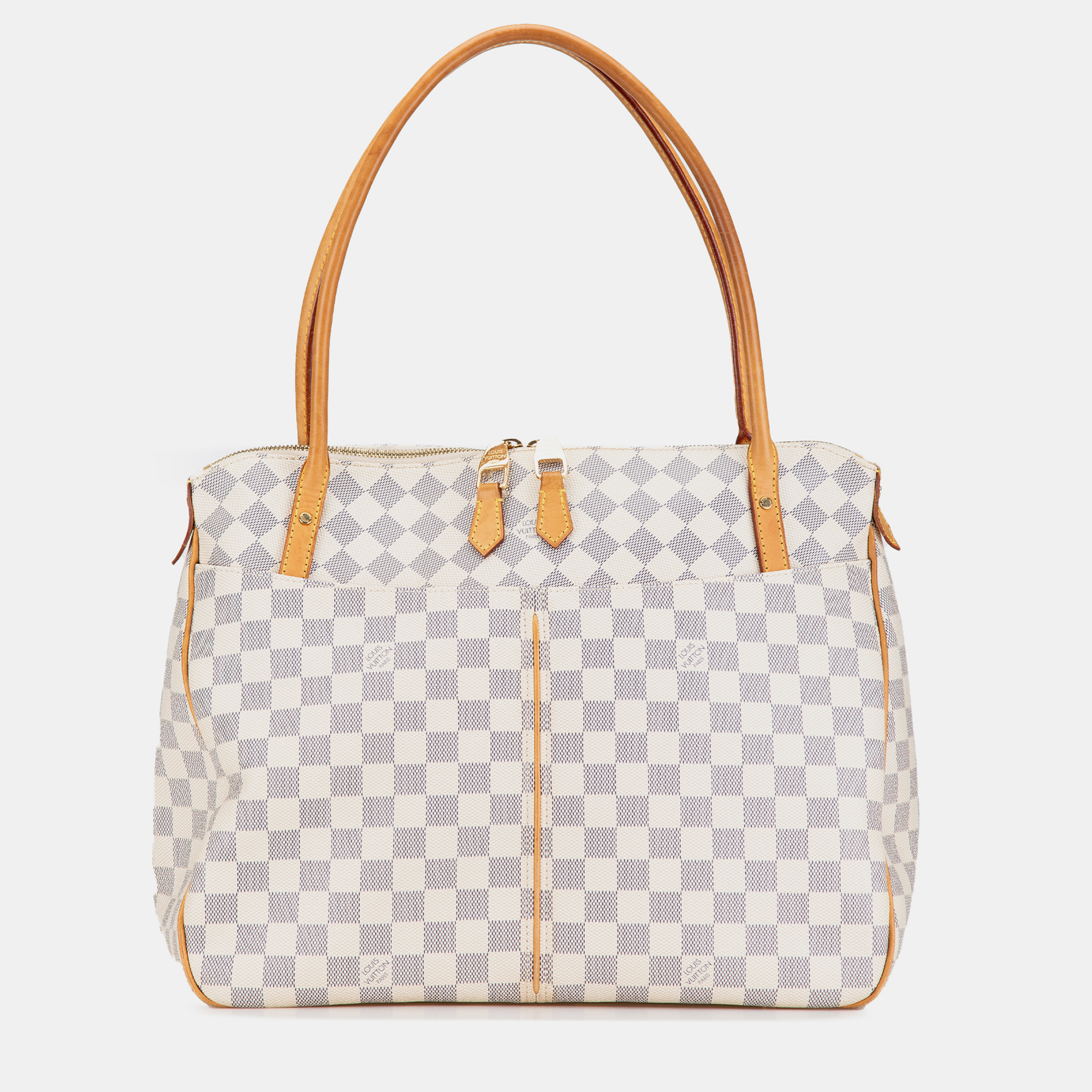 

Louis Vuitton White Damier Azur Figheri GM Tote