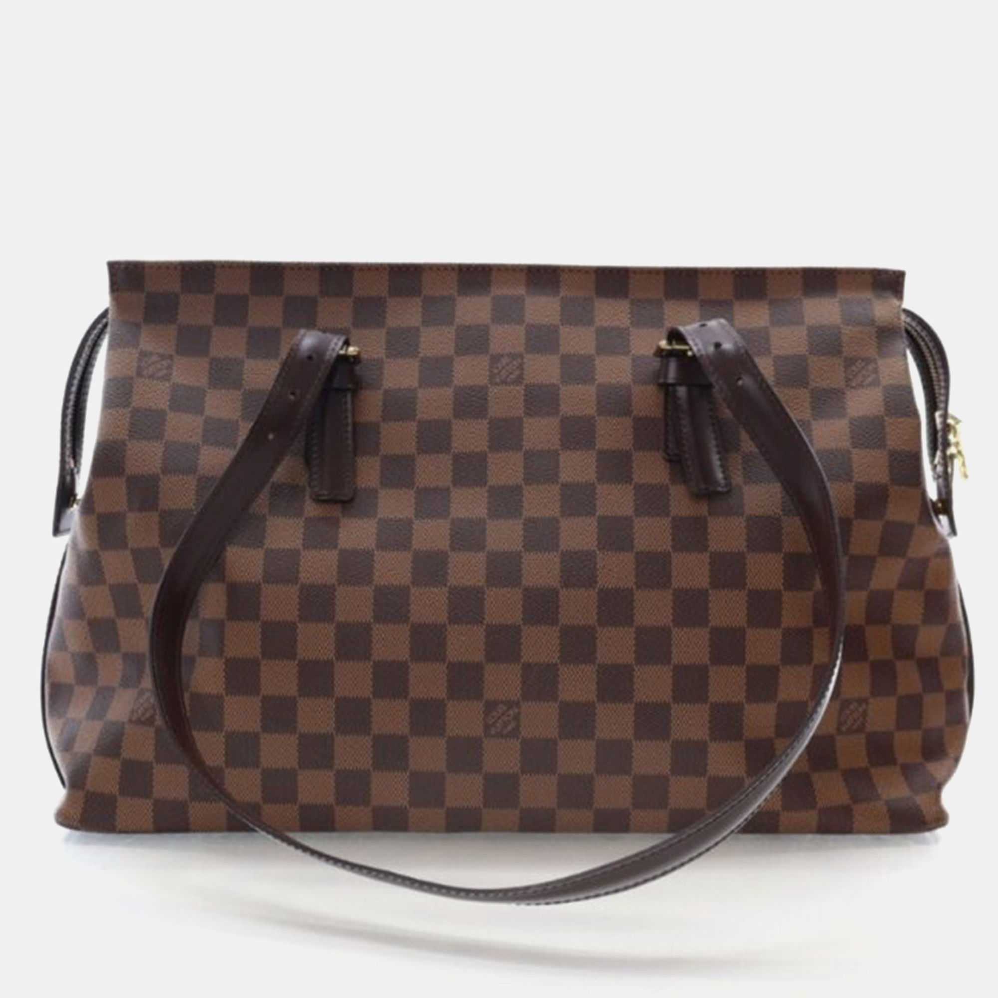 

Louis Vuitton Chelsea Damier Ebene Canvas Tote Bag, Brown