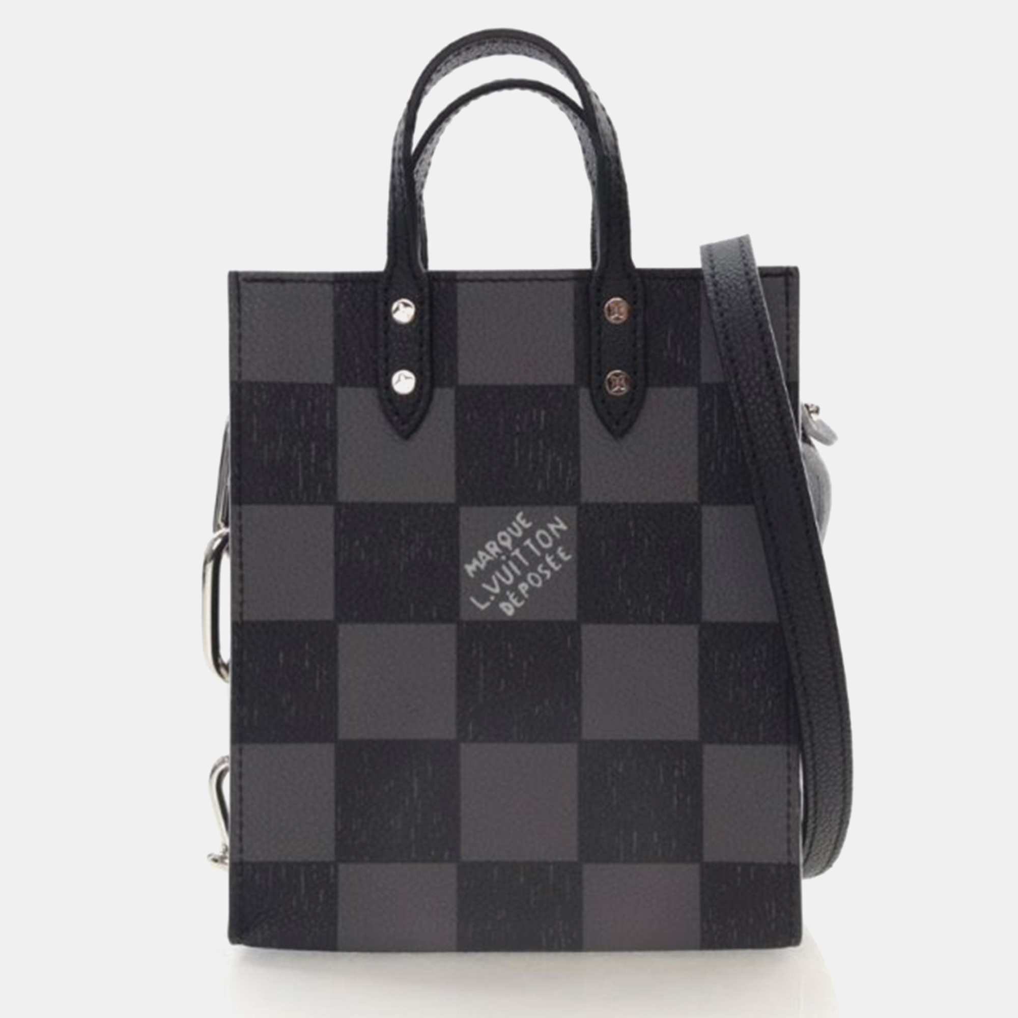 

Louis Vuitton Sac Plat  Damier Checkerboard Canvas Crossbody Bag, Black