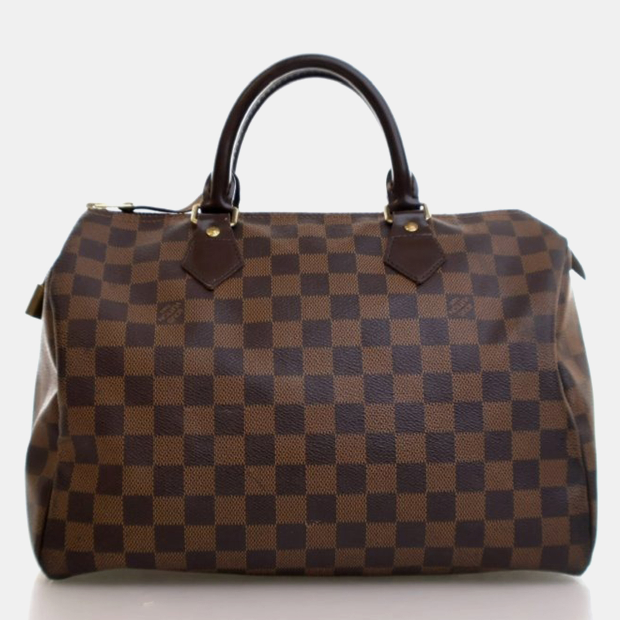 

Louis Vuitton Speedy 30 Brown Damier Ebene Coated Canvas Handbag