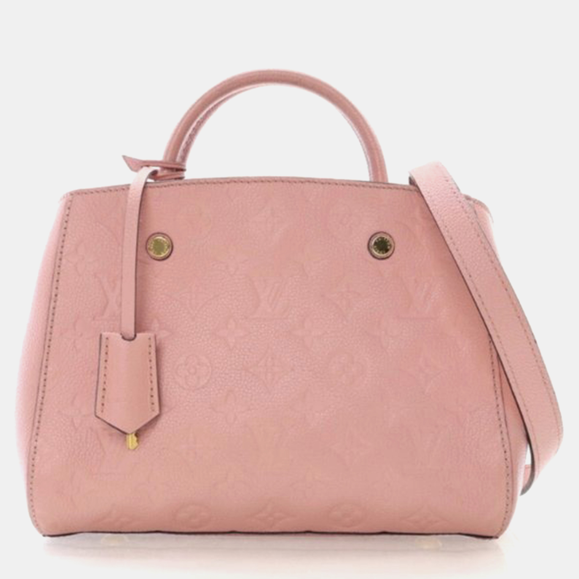 

Louis Vuitton Montaigne BB Pink Monogram Empreinte Leather Shoulder Bag